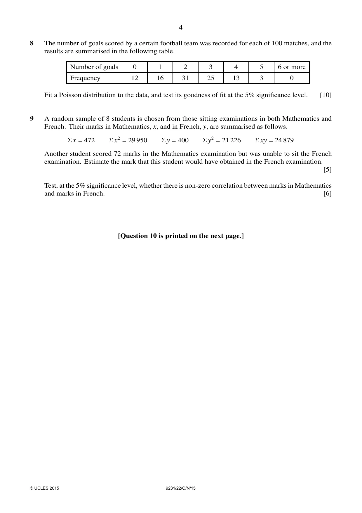 Cambridge A Level Mathematics - Further 9231 2015 Oct/Nov Paper 2 · Variant 2 question paper, page 4 of 8