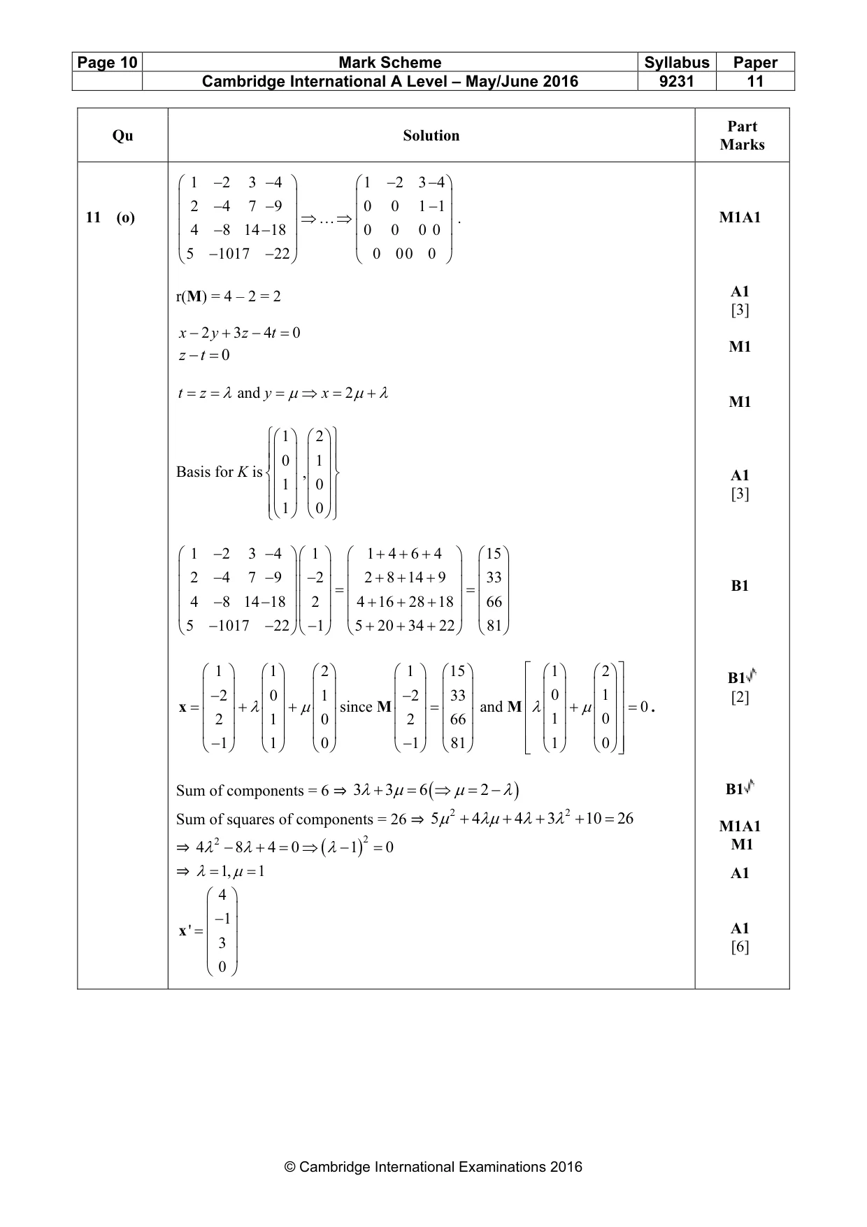 Mark scheme, page 10 of 10