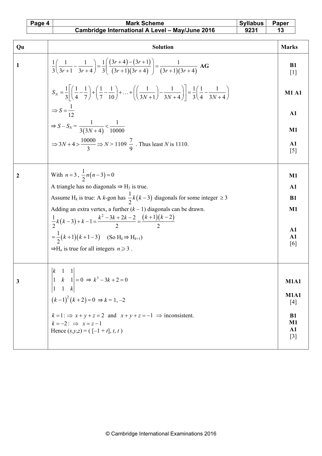 Mark scheme, page 4 of 10