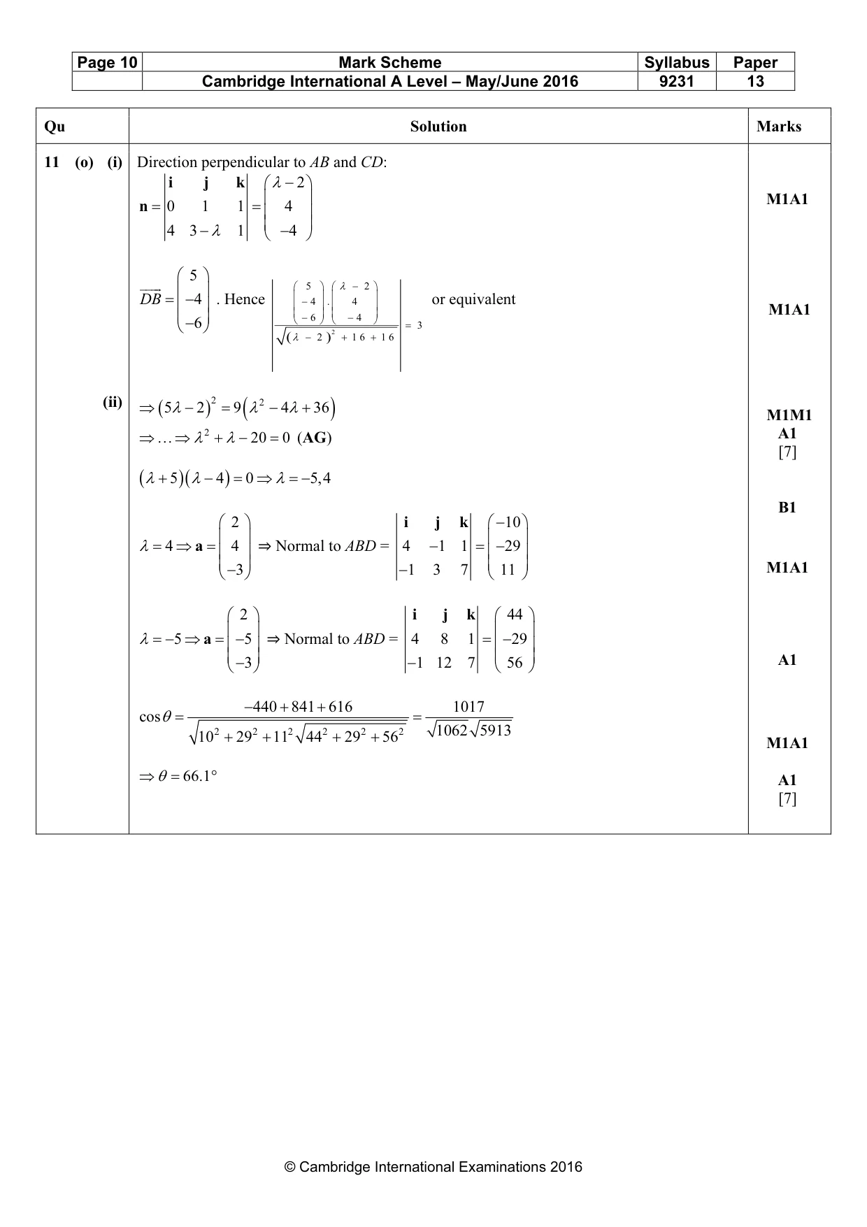 Mark scheme, page 10 of 10