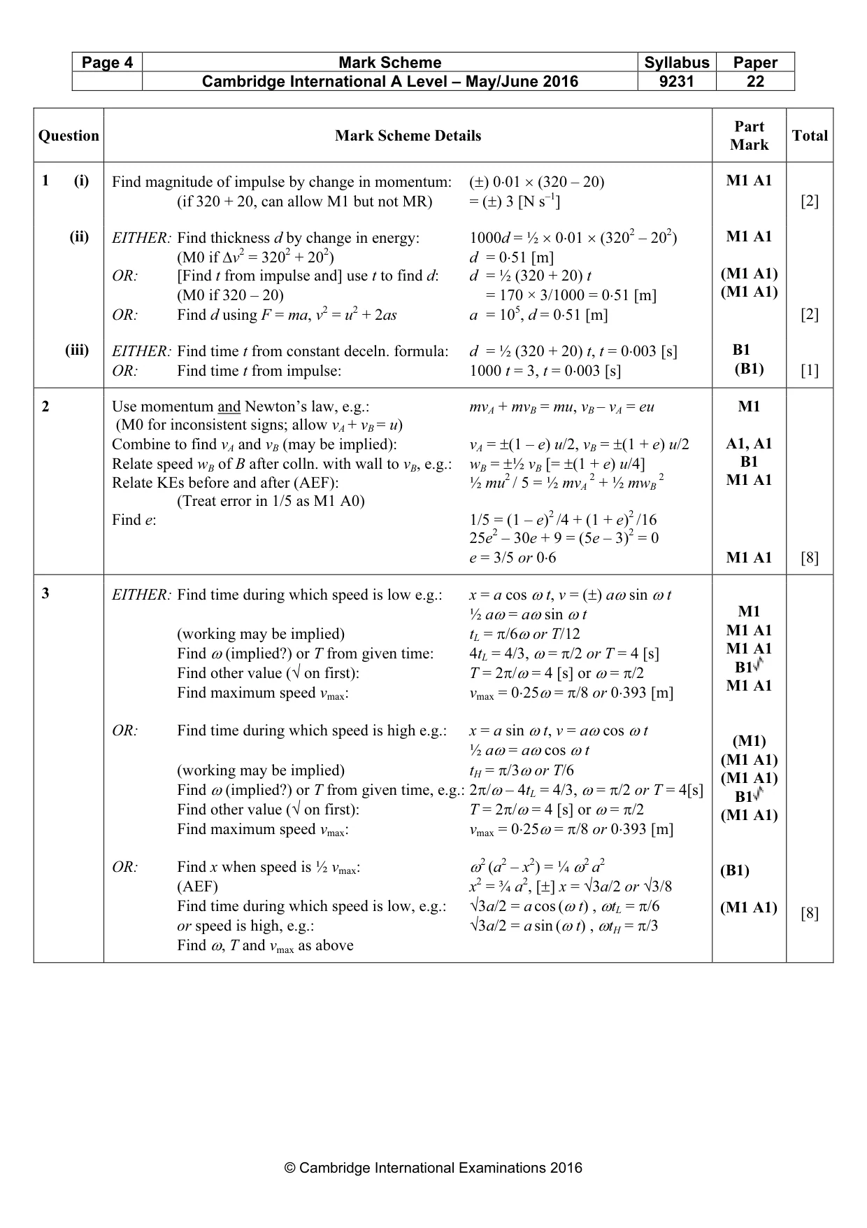 Mark scheme, page 4 of 8
