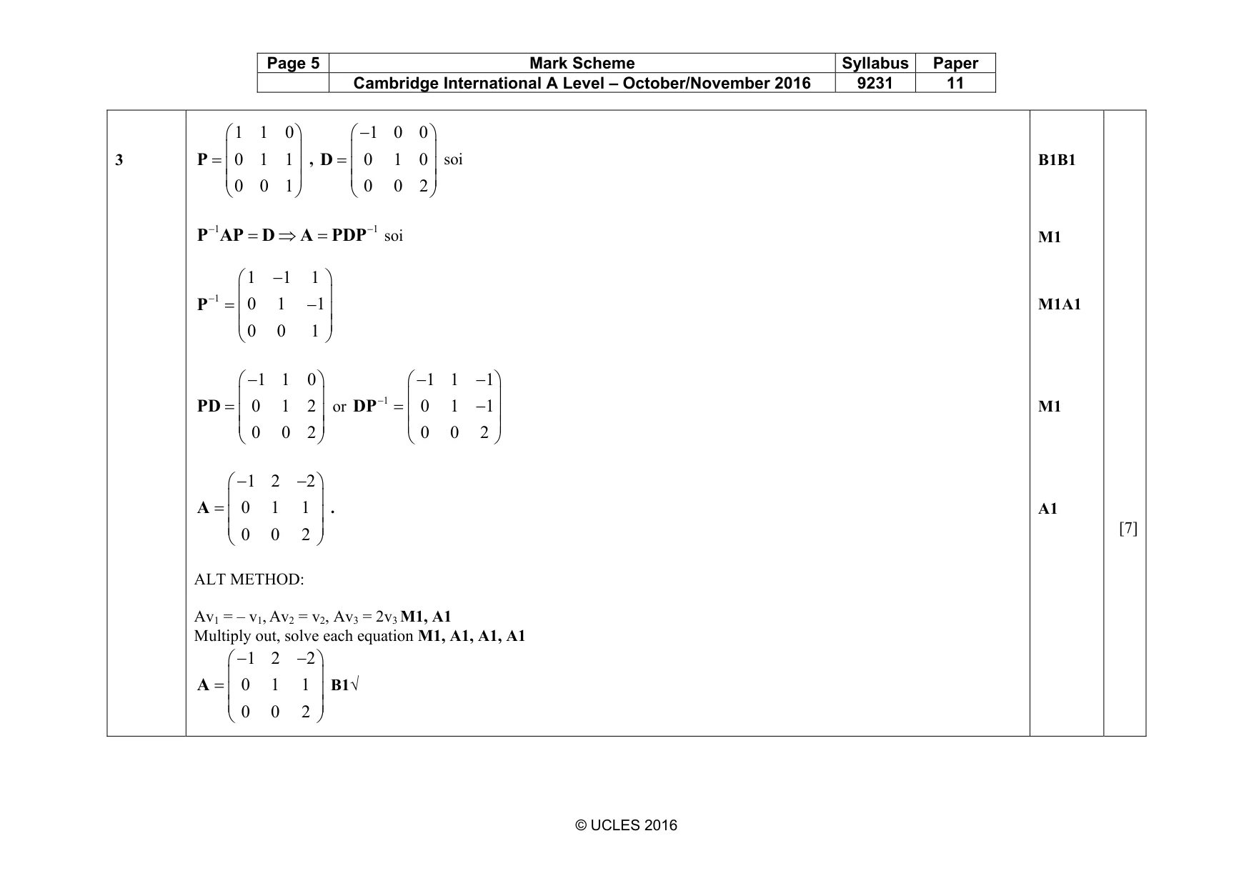 Mark scheme, page 5 of 15