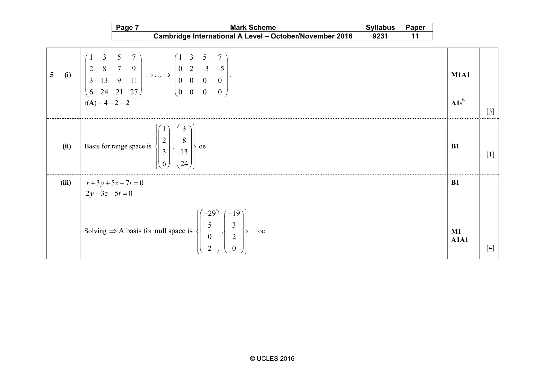 Mark scheme, page 7 of 15