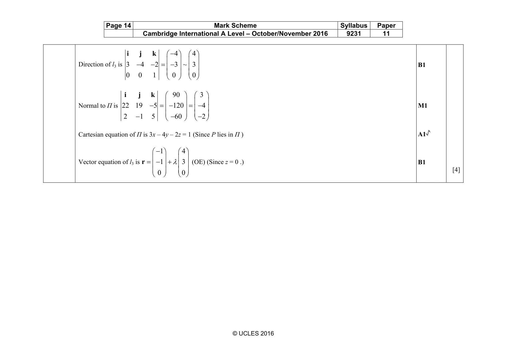 Mark scheme, page 14 of 15