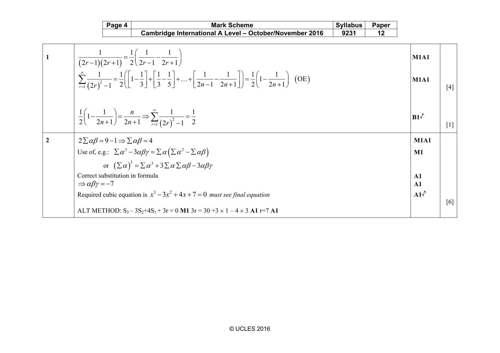 Mark scheme, page 4 of 15