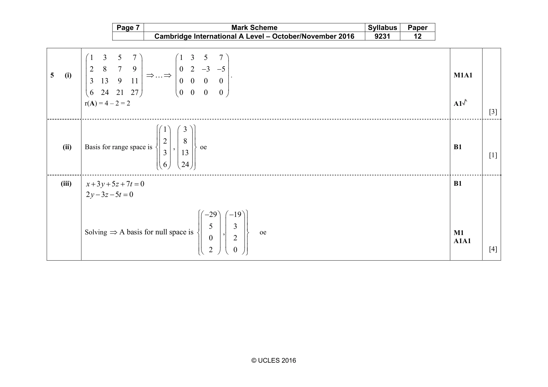 Mark scheme, page 7 of 15