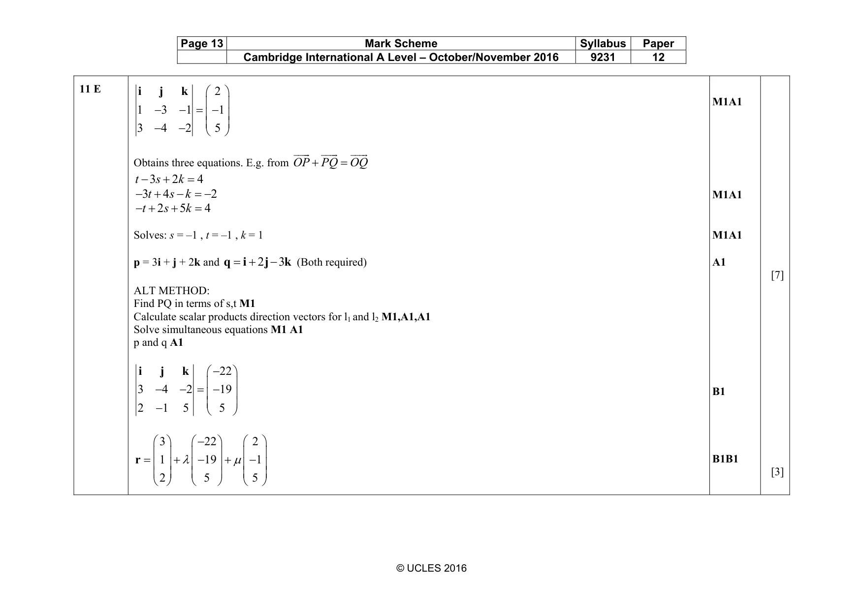 Mark scheme, page 13 of 15