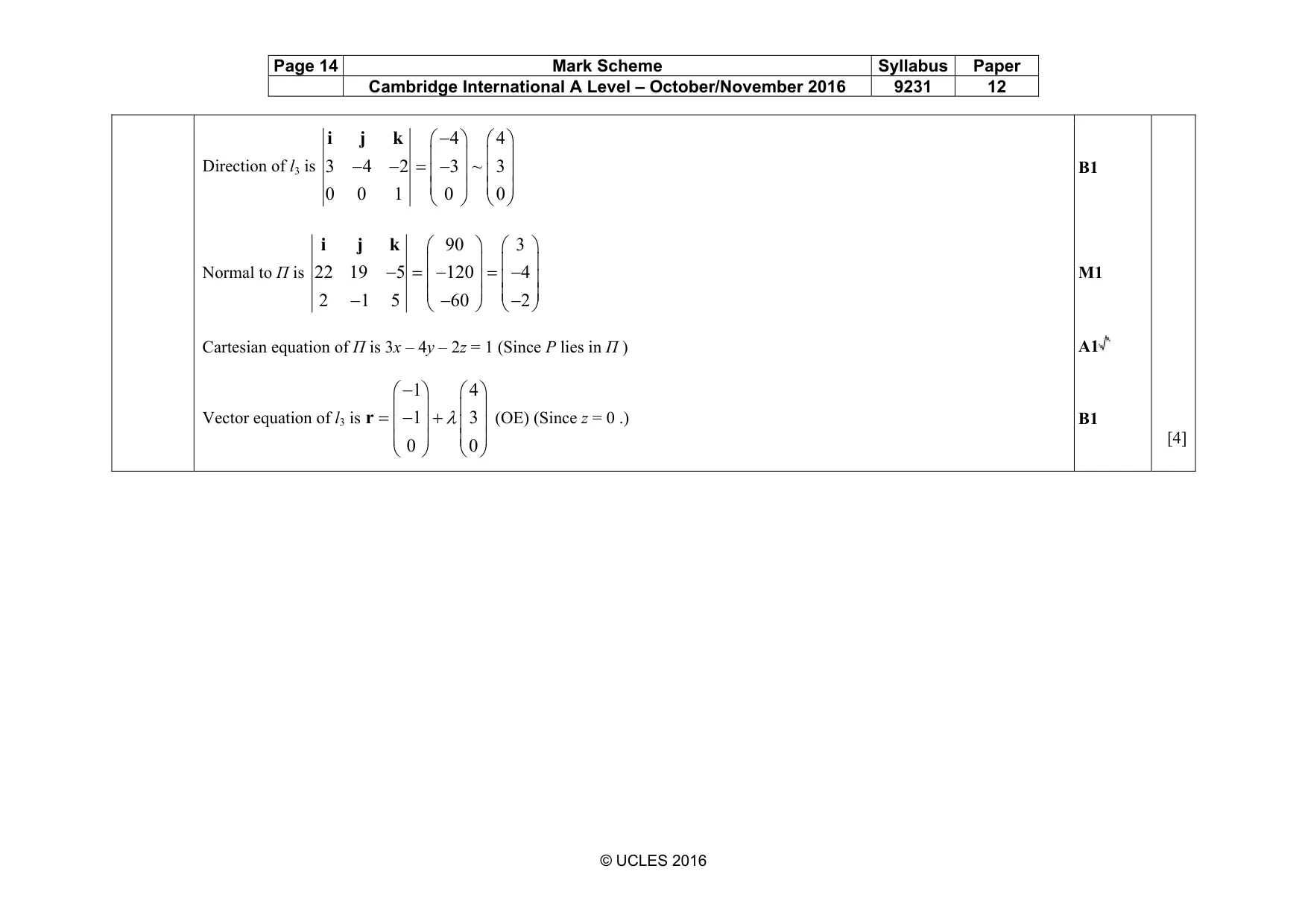 Mark scheme, page 14 of 15