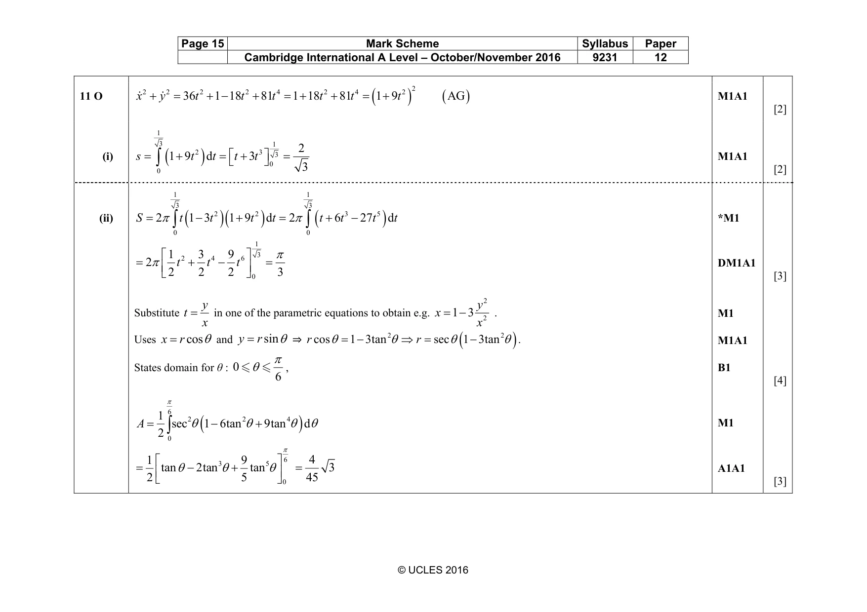 Mark scheme, page 15 of 15