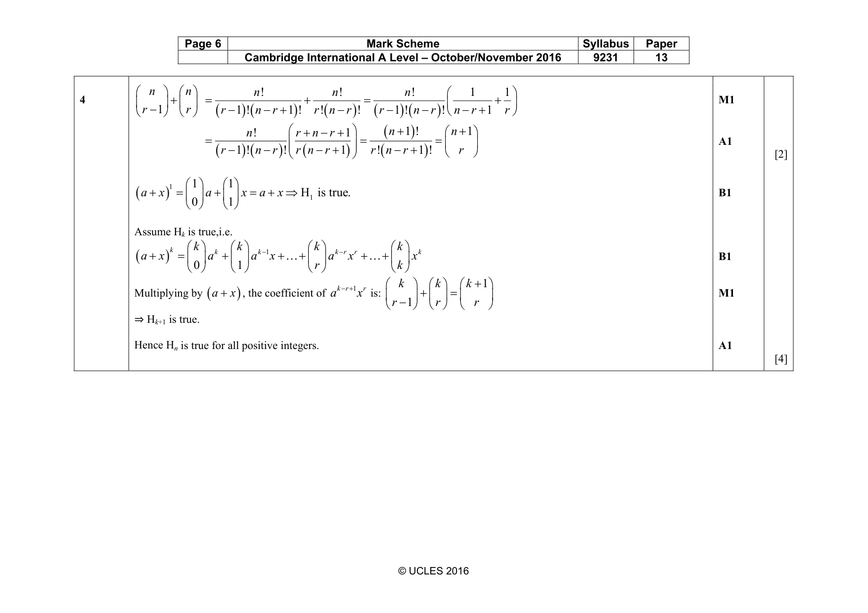 Mark scheme, page 6 of 15