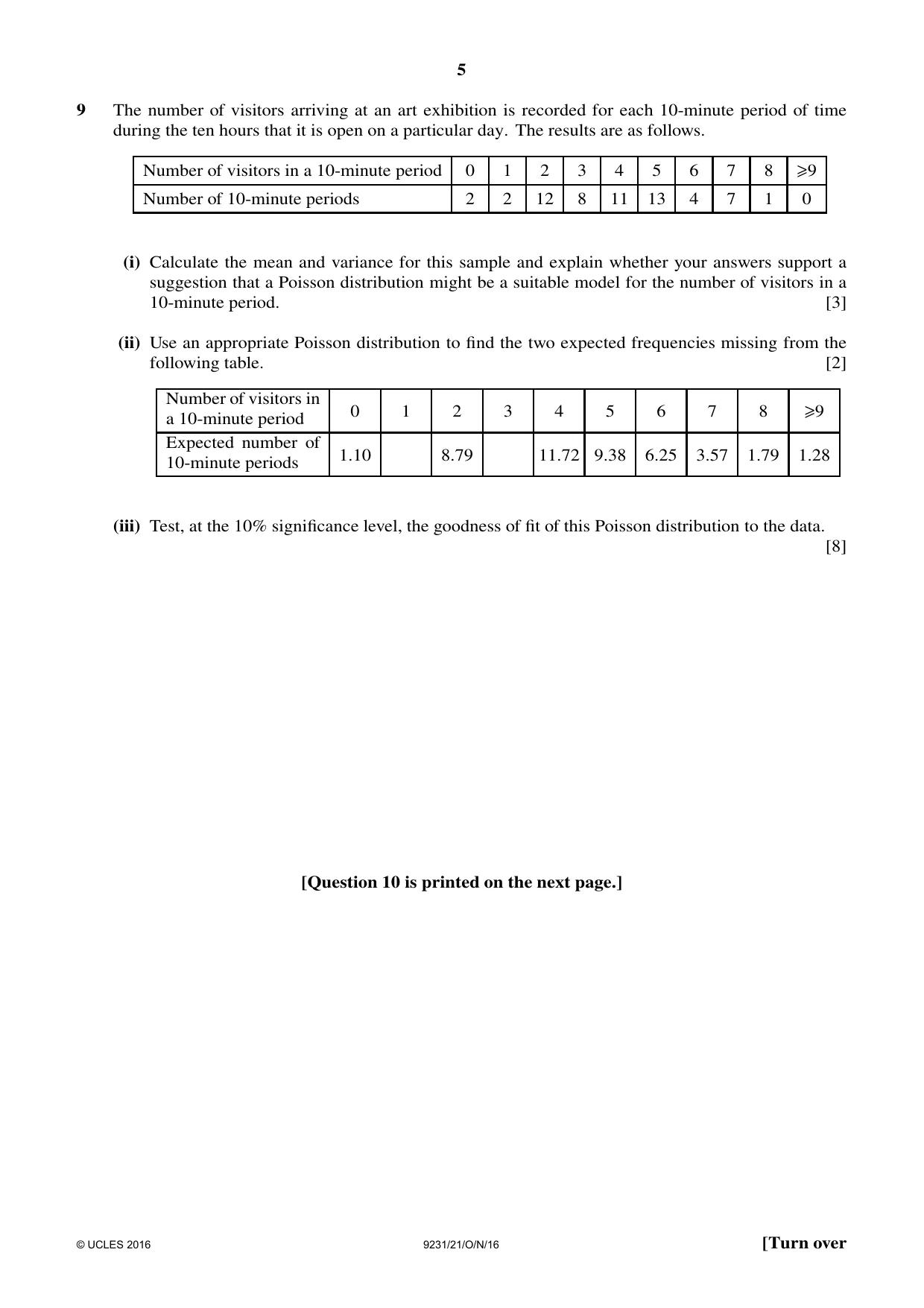 Cambridge A Level Mathematics - Further 9231 2016 Oct/Nov Paper 2 · Variant 1 question paper, page 5 of 8
