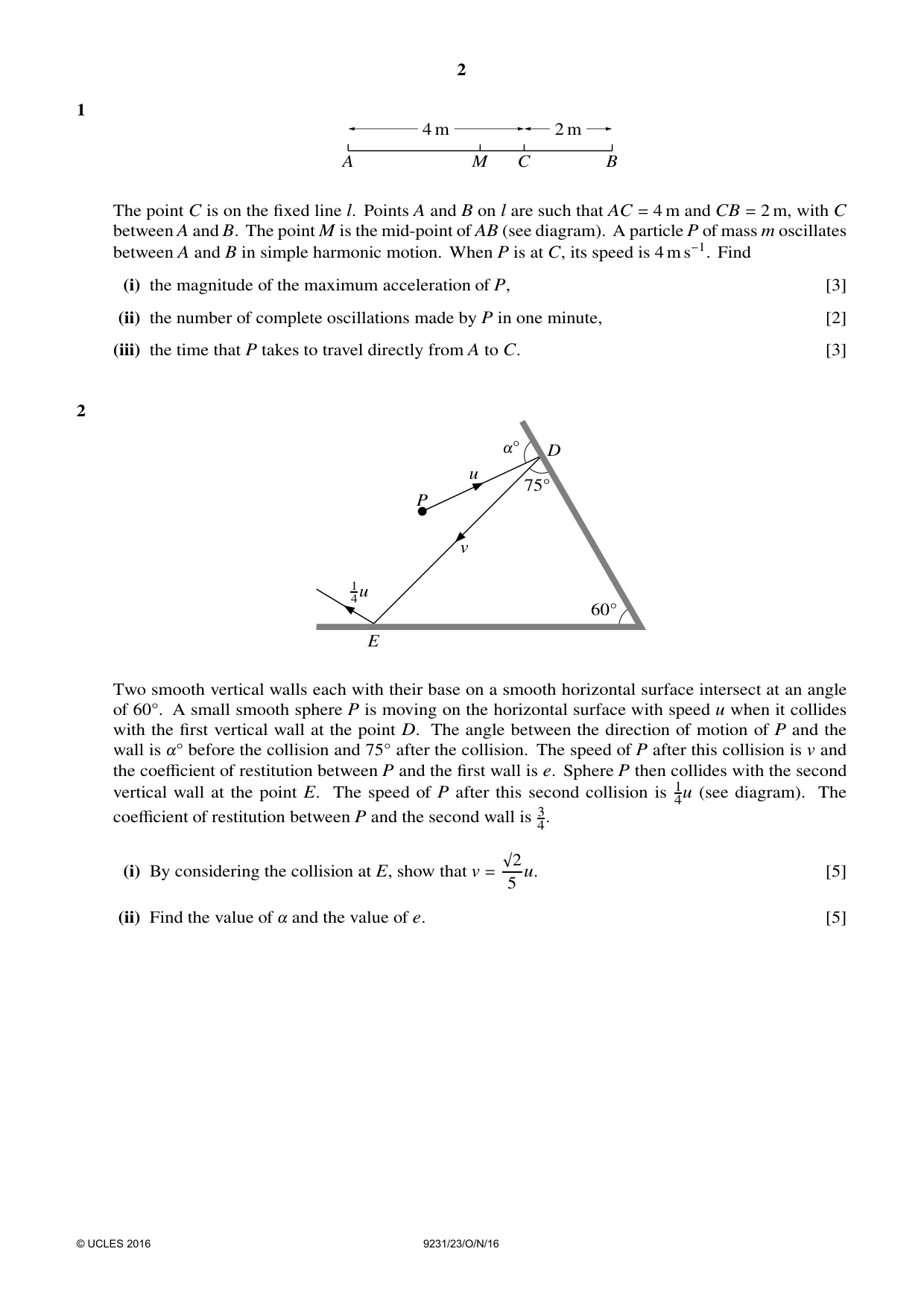 Cambridge A Level Mathematics - Further 9231 2016 Oct/Nov Paper 2 · Variant 3 question paper, page 2 of 8
