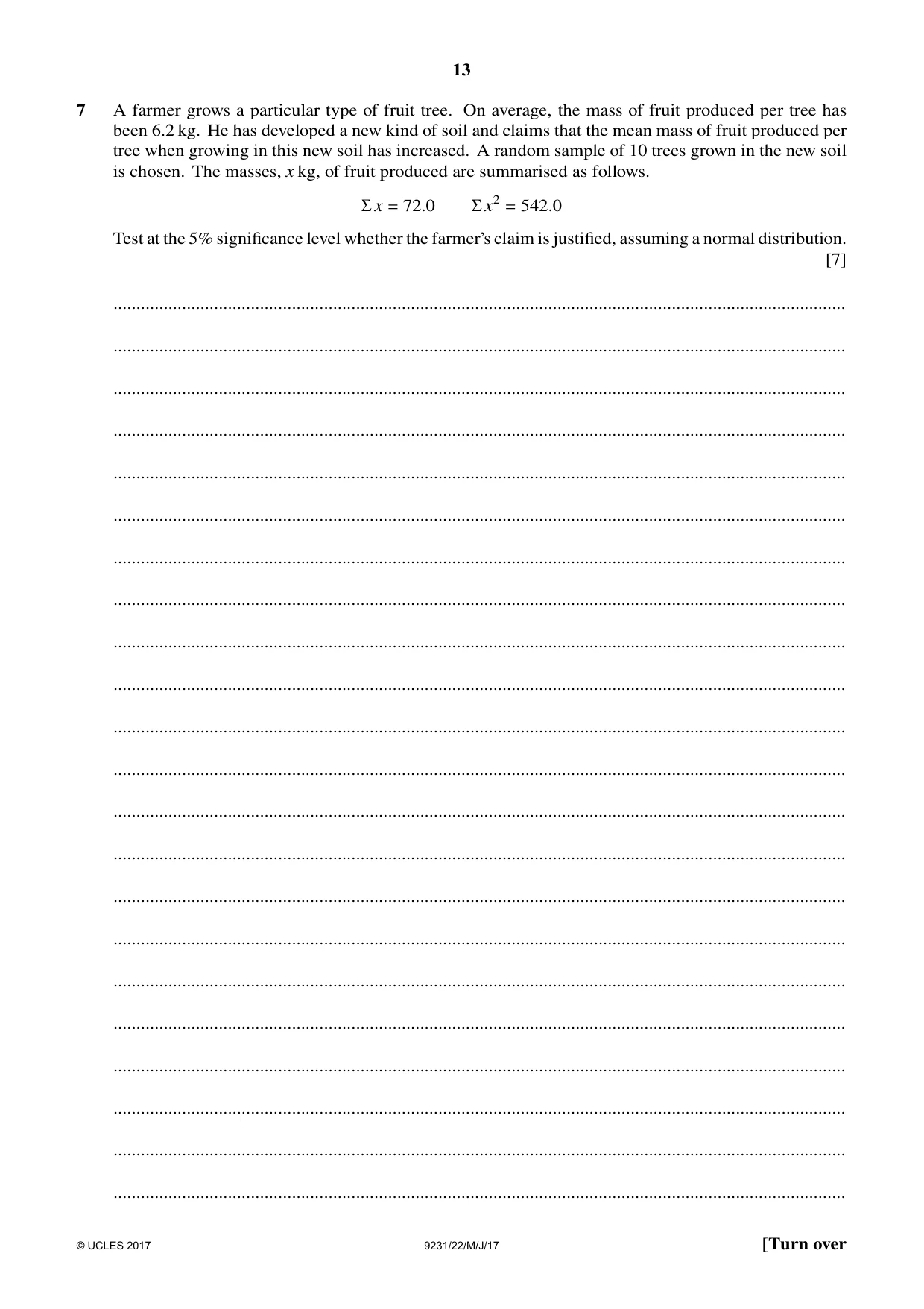 Cambridge A Level Mathematics - Further 9231 2017 May/June Paper 2 · Variant 2 question paper, page 13 of 28