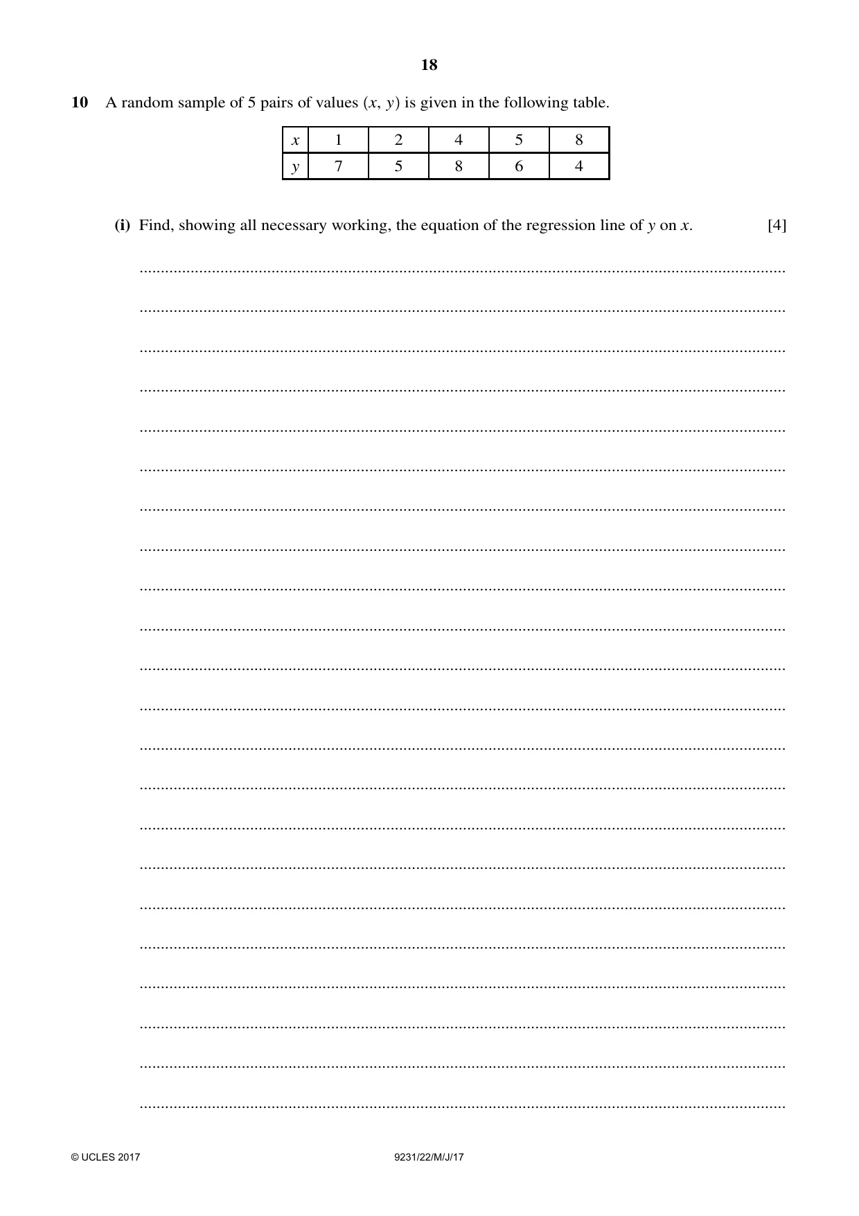 Cambridge A Level Mathematics - Further 9231 2017 May/June Paper 2 · Variant 2 question paper, page 18 of 28