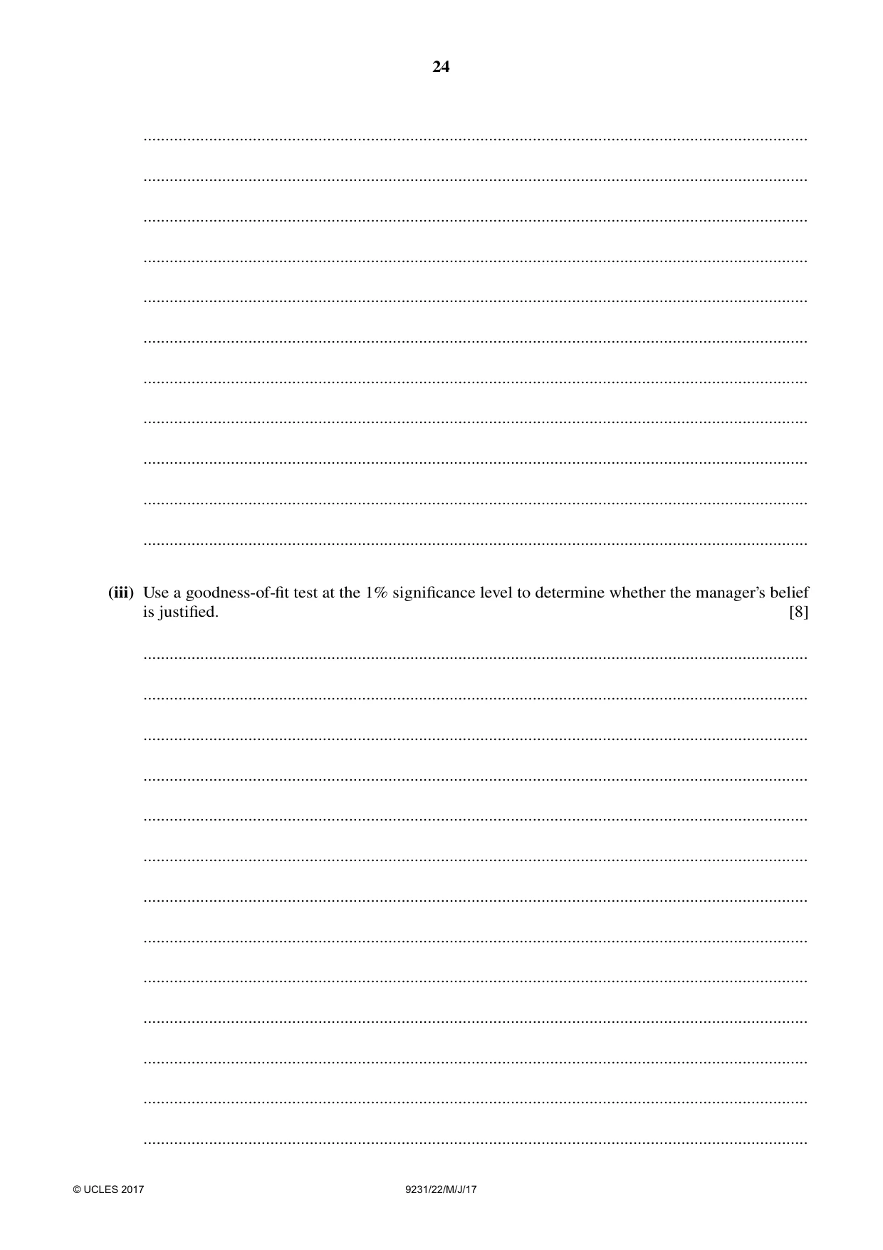 Cambridge A Level Mathematics - Further 9231 2017 May/June Paper 2 · Variant 2 question paper, page 24 of 28