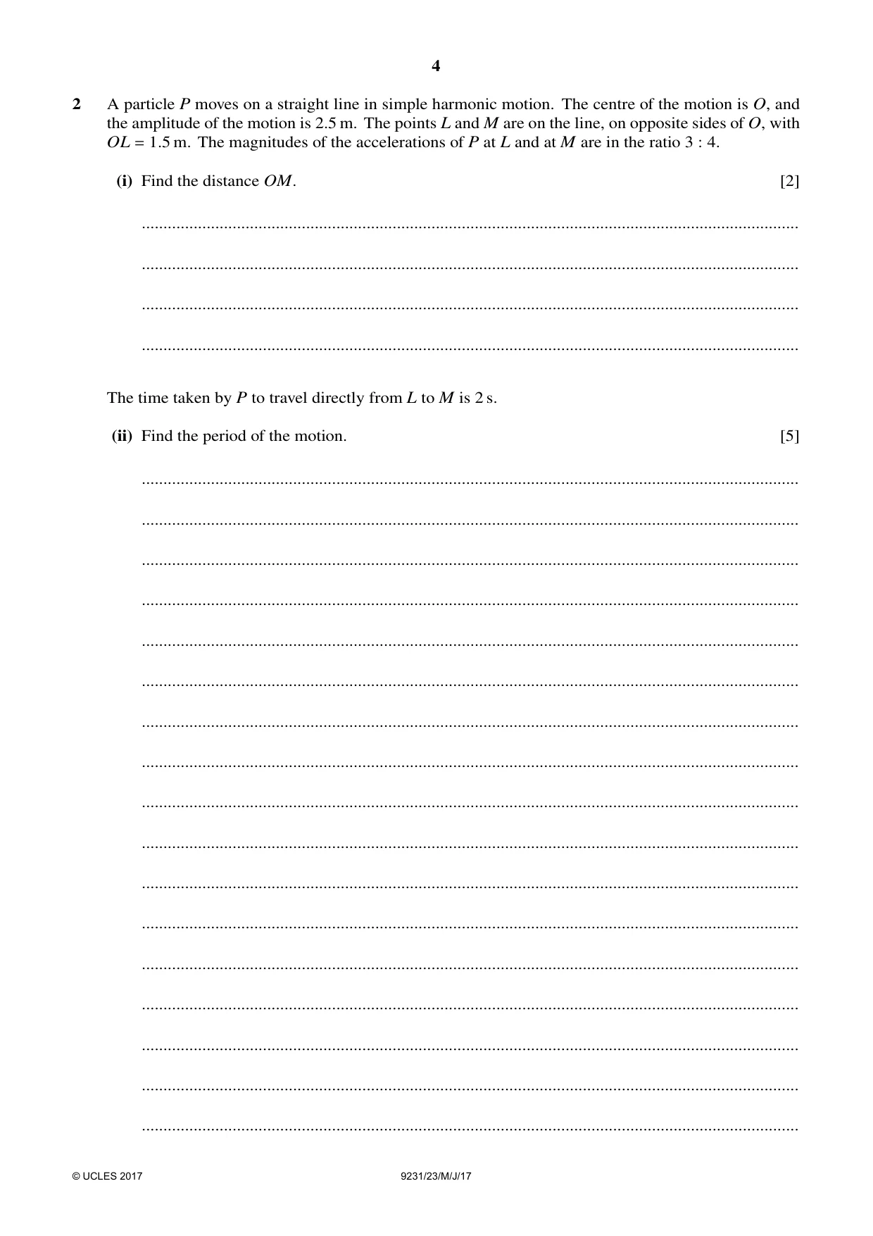 Cambridge A Level Mathematics - Further 9231 2017 May/June Paper 2 · Variant 3 question paper, page 4 of 24