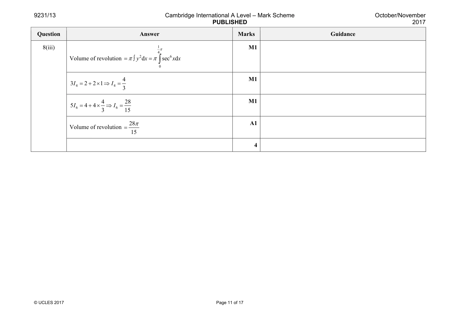 Mark scheme, page 11 of 17