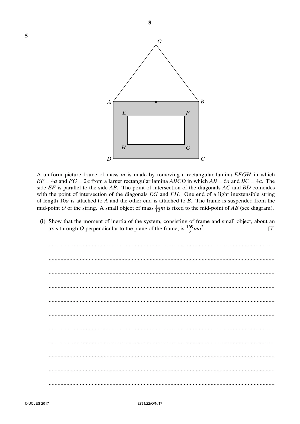 Cambridge A Level Mathematics - Further 9231 2017 Oct/Nov Paper 2 · Variant 2 question paper, page 8 of 24