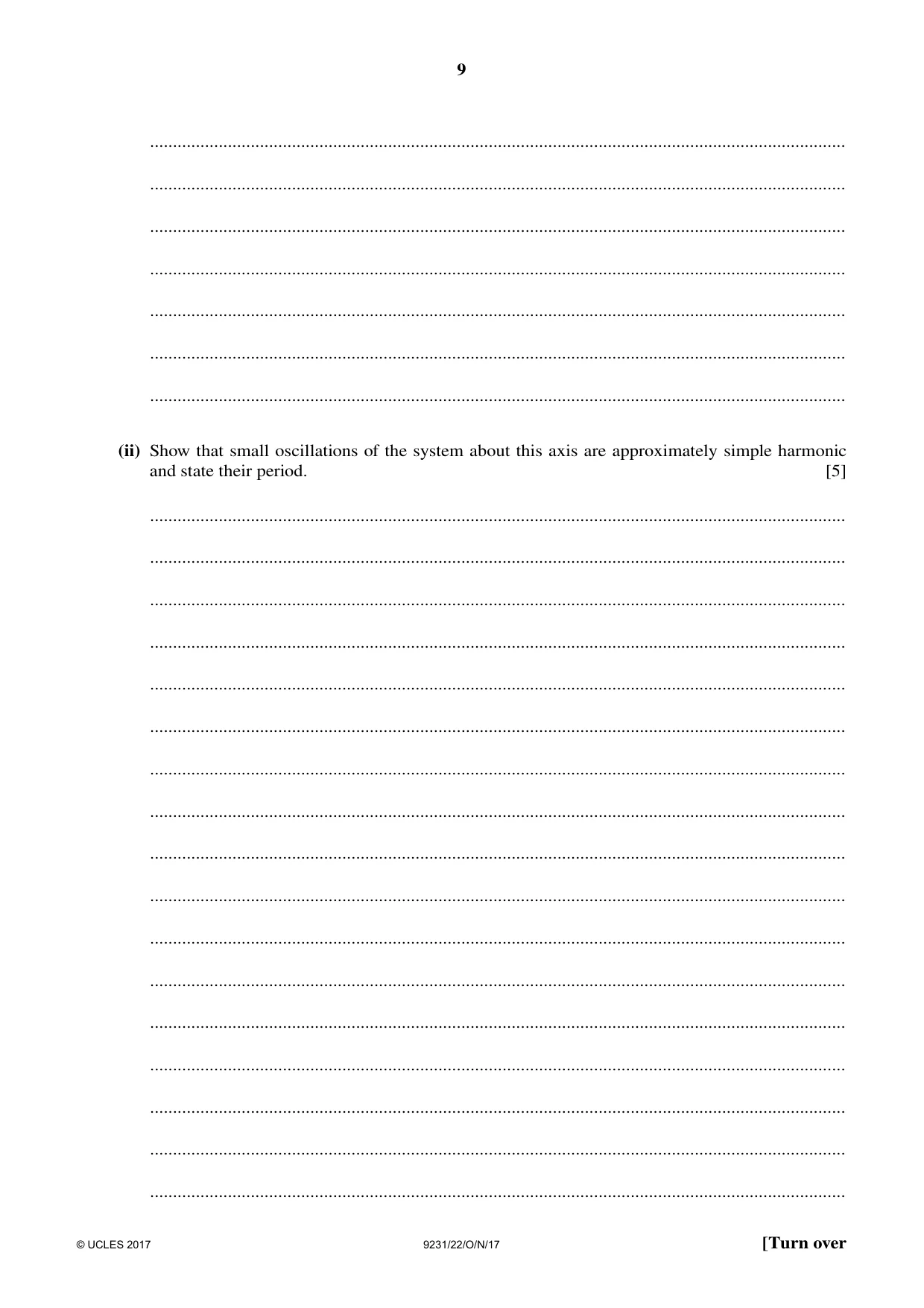 Cambridge A Level Mathematics - Further 9231 2017 Oct/Nov Paper 2 · Variant 2 question paper, page 9 of 24