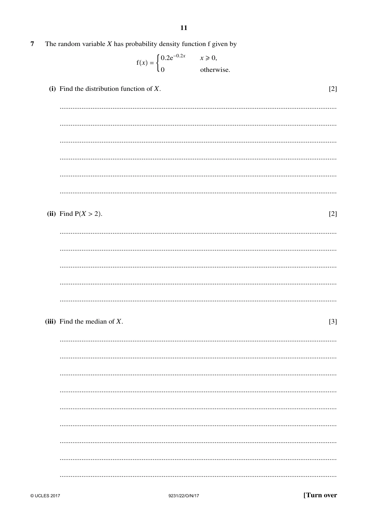 Cambridge A Level Mathematics - Further 9231 2017 Oct/Nov Paper 2 · Variant 2 question paper, page 11 of 24