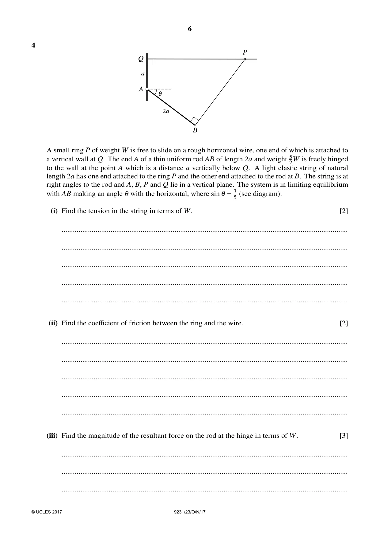 Cambridge A Level Mathematics - Further 9231 2017 Oct/Nov Paper 2 · Variant 3 question paper, page 6 of 24