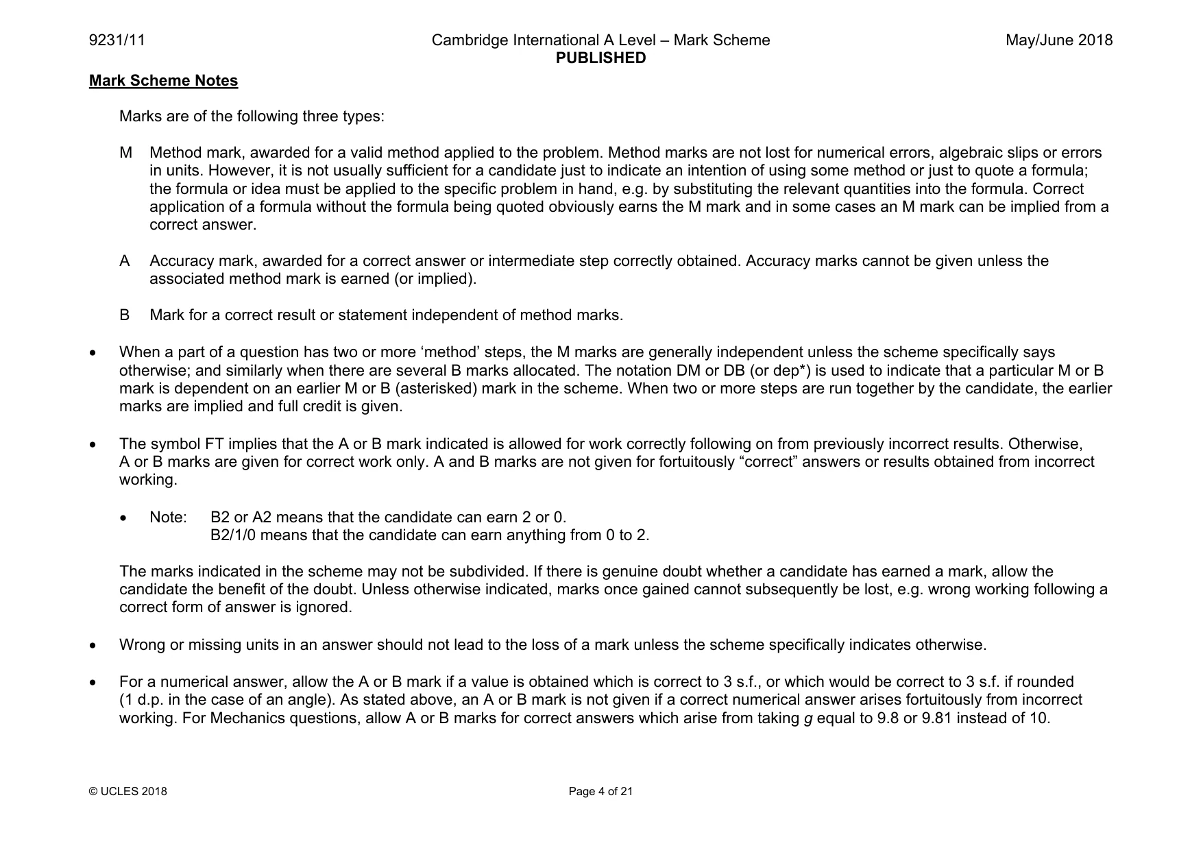 Mark scheme, page 4 of 21