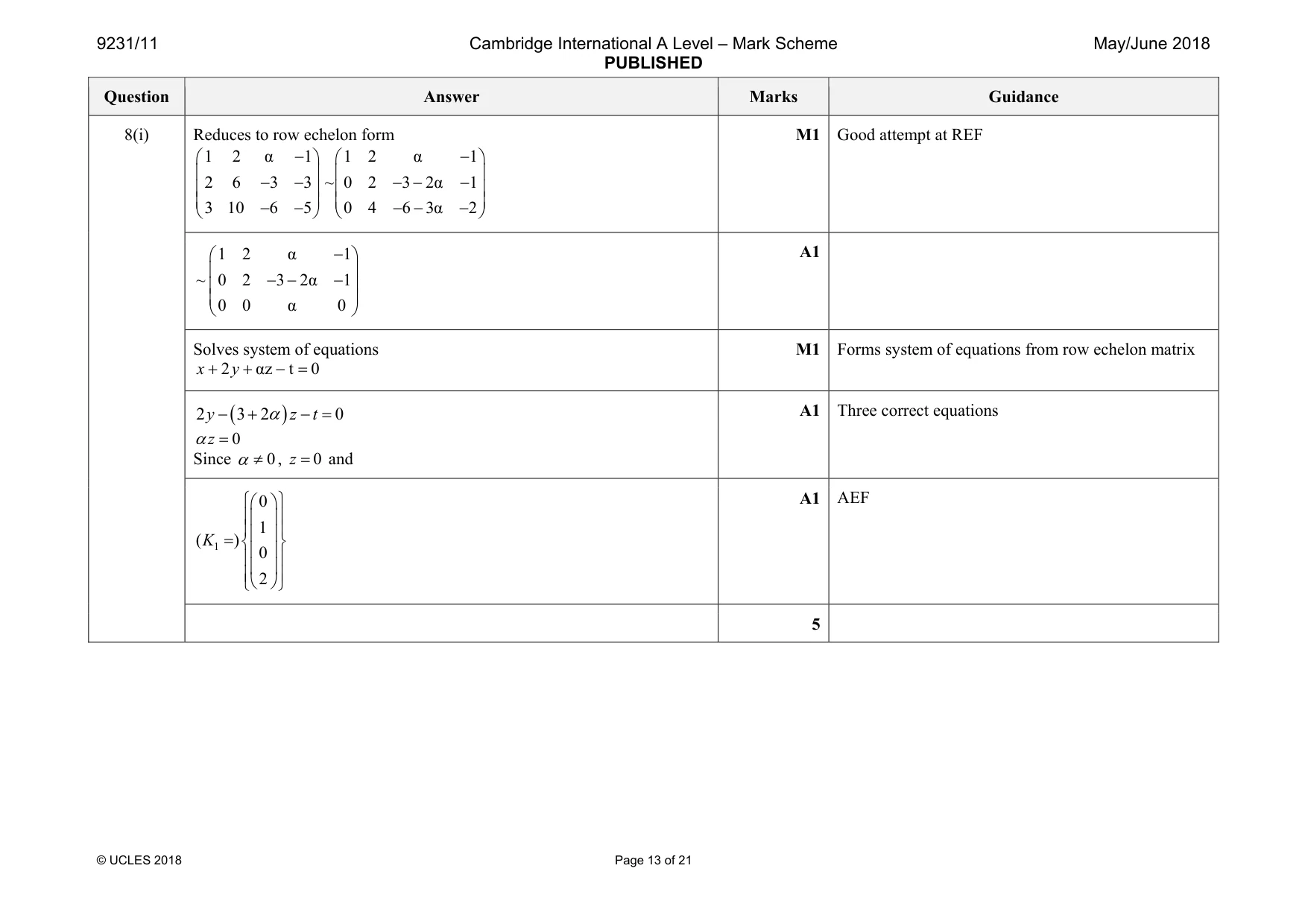 Mark scheme, page 13 of 21