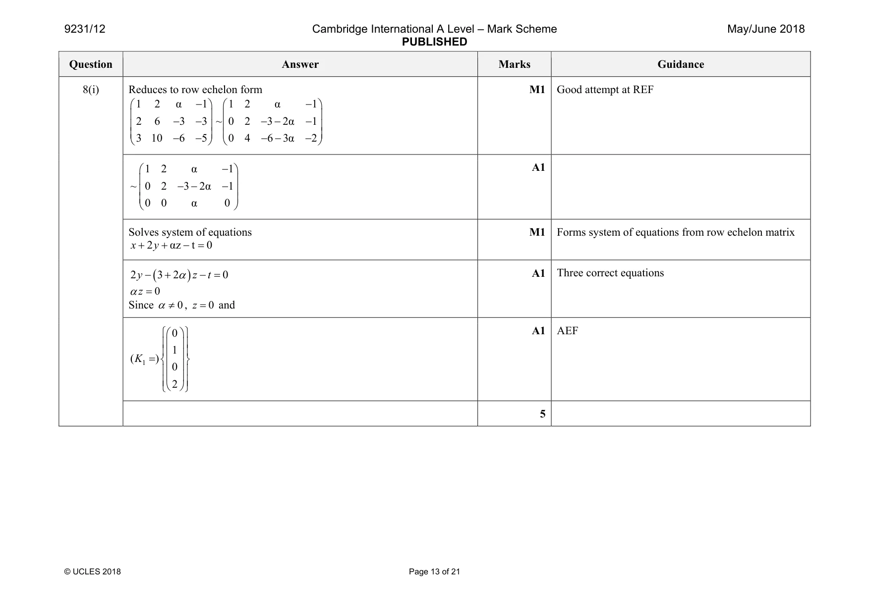 Mark scheme, page 13 of 21