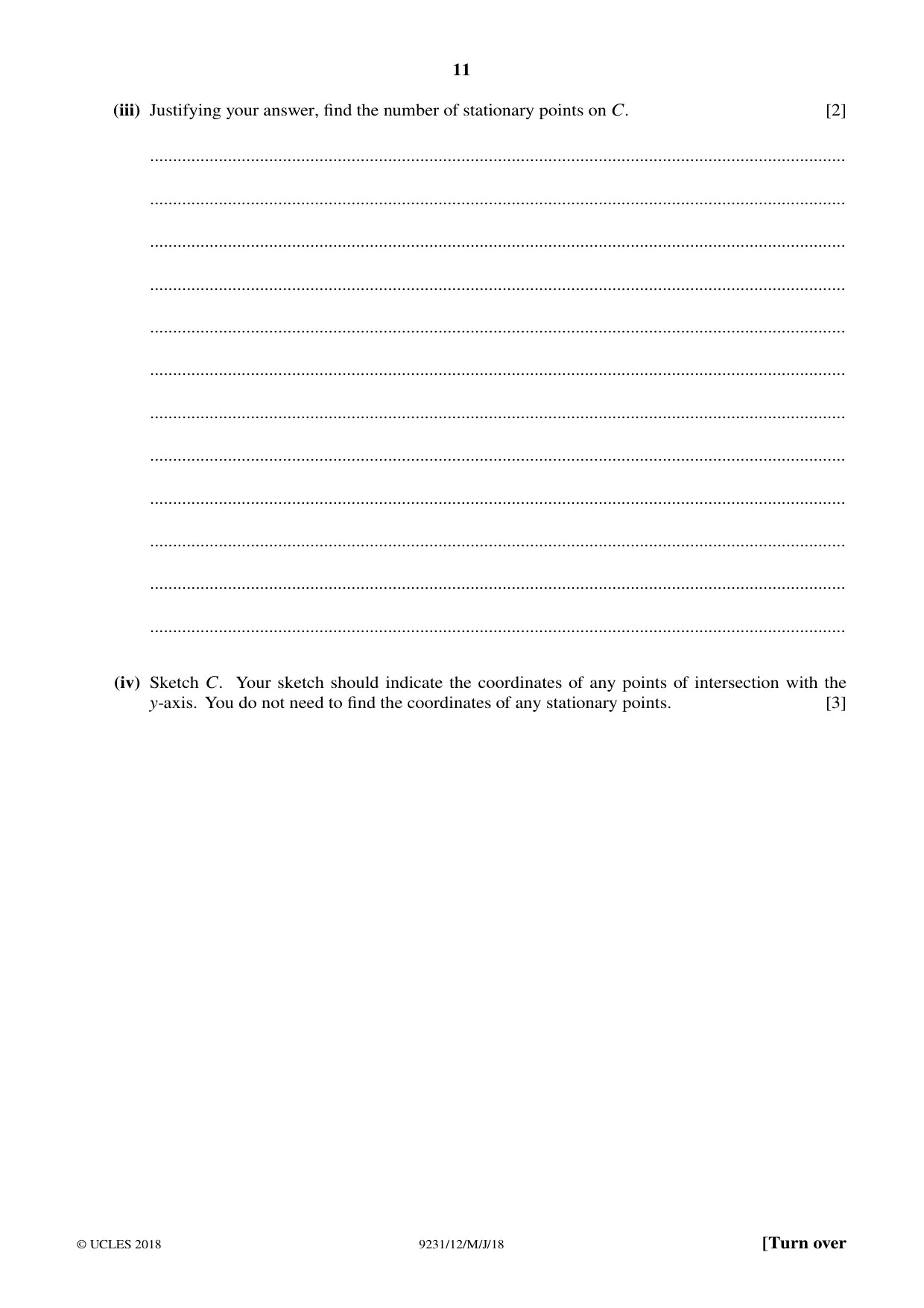 Cambridge A Level Mathematics - Further 9231 2018 May/June Paper 1 · Variant 2 question paper, page 11 of 28