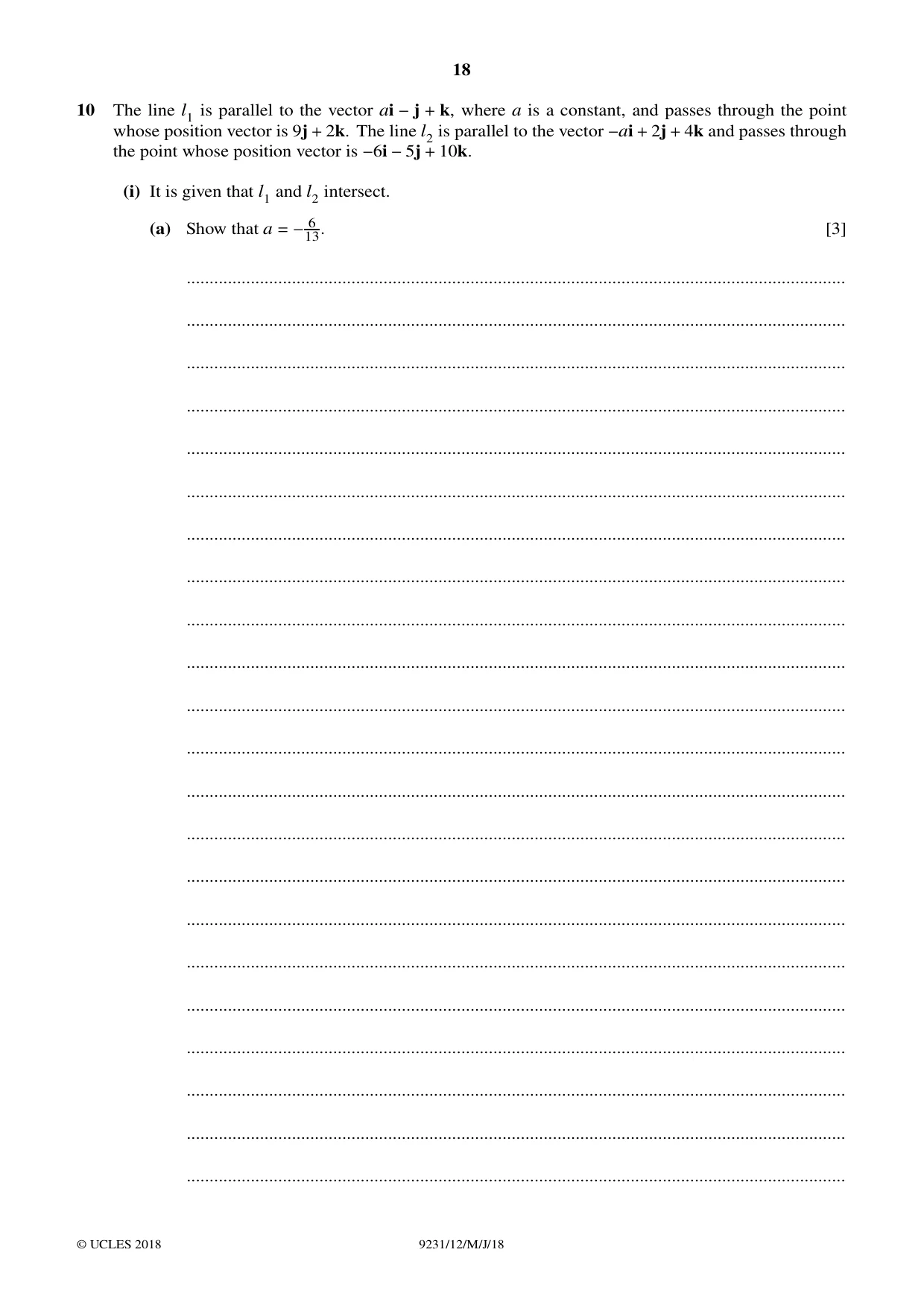 Cambridge A Level Mathematics - Further 9231 2018 May/June Paper 1 · Variant 2 question paper, page 18 of 28