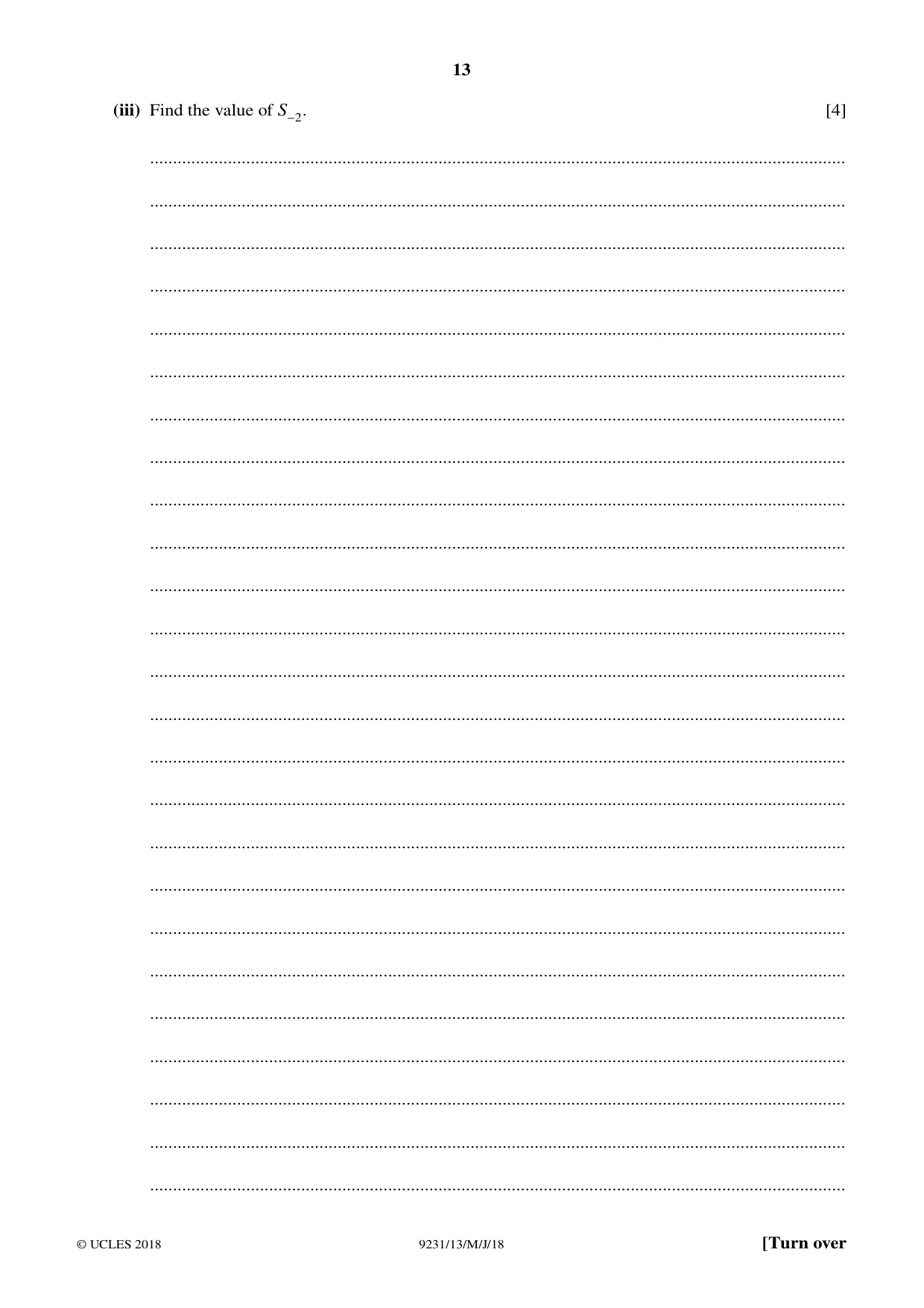 Cambridge A Level Mathematics - Further 9231 2018 May/June Paper 1 · Variant 3 question paper, page 13 of 28