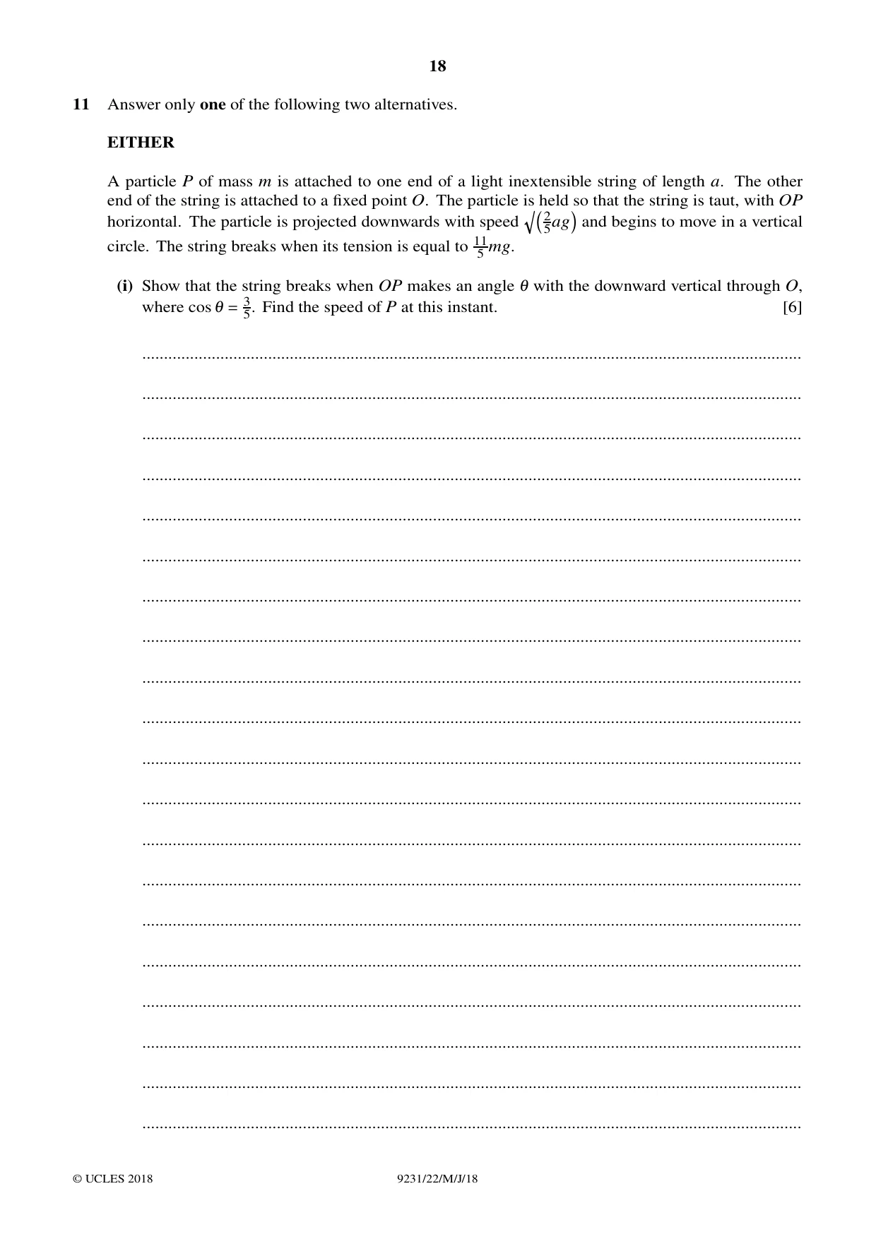 Cambridge A Level Mathematics - Further 9231 2018 May/June Paper 2 · Variant 2 question paper, page 18 of 24