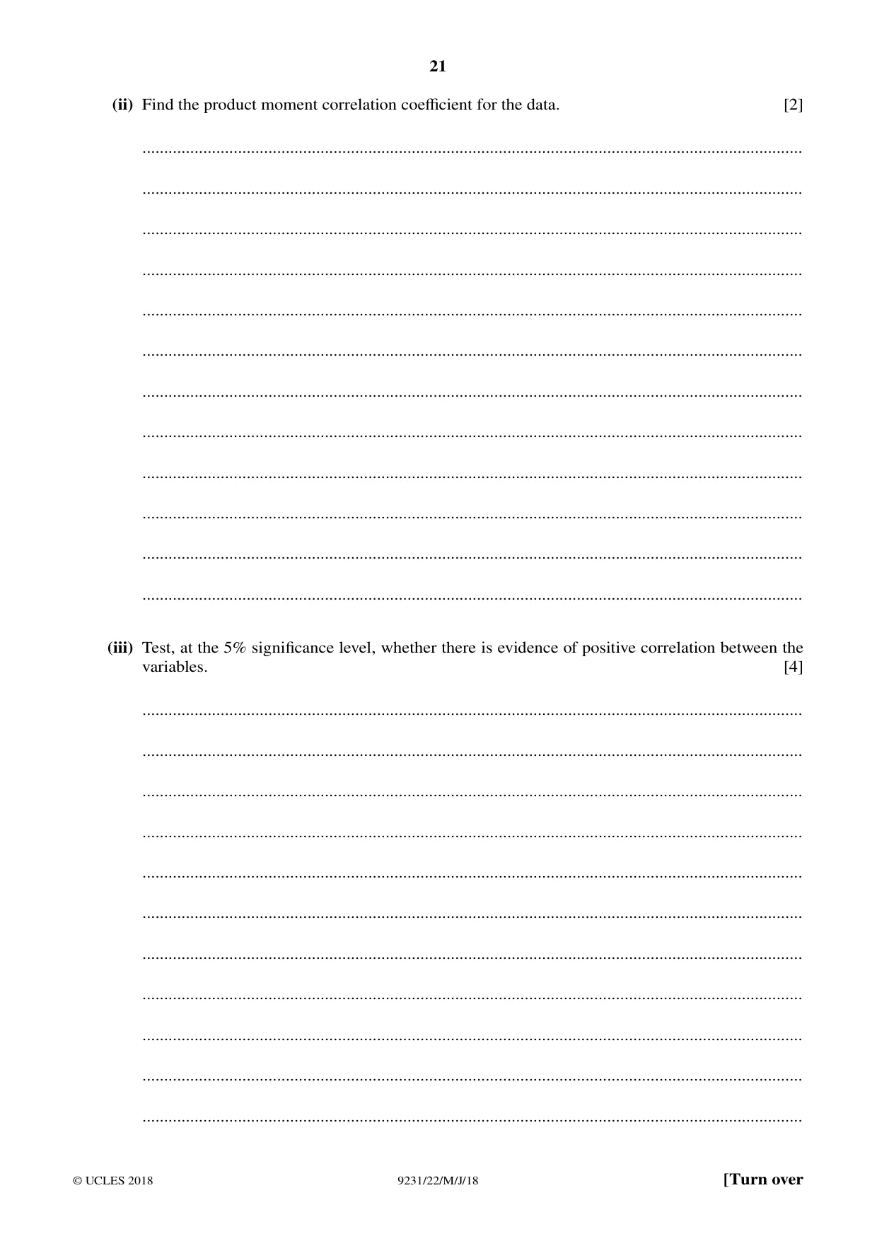 Cambridge A Level Mathematics - Further 9231 2018 May/June Paper 2 · Variant 2 question paper, page 21 of 24