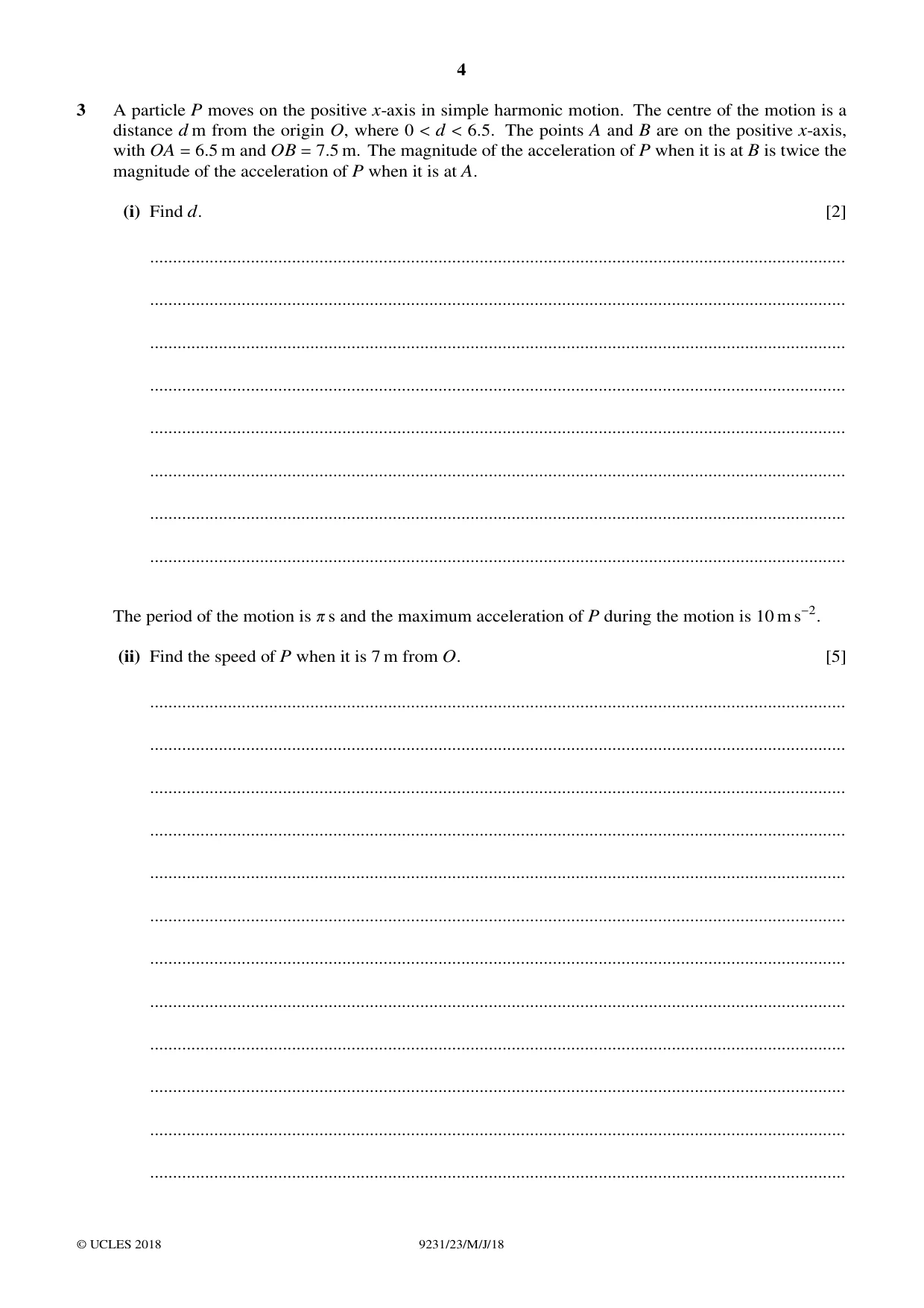 Cambridge A Level Mathematics - Further 9231 2018 May/June Paper 2 · Variant 3 question paper, page 4 of 24