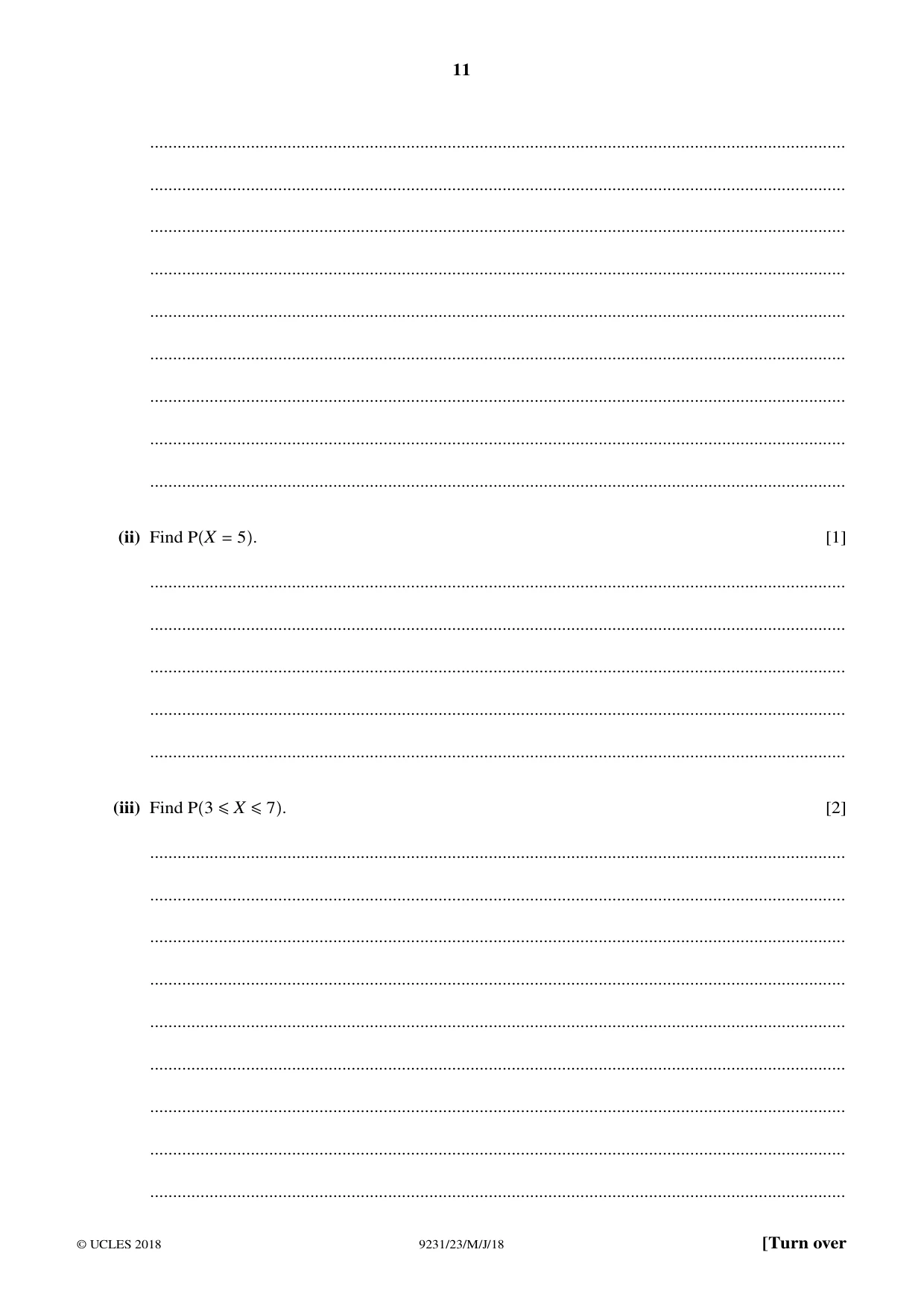 Cambridge A Level Mathematics - Further 9231 2018 May/June Paper 2 · Variant 3 question paper, page 11 of 24