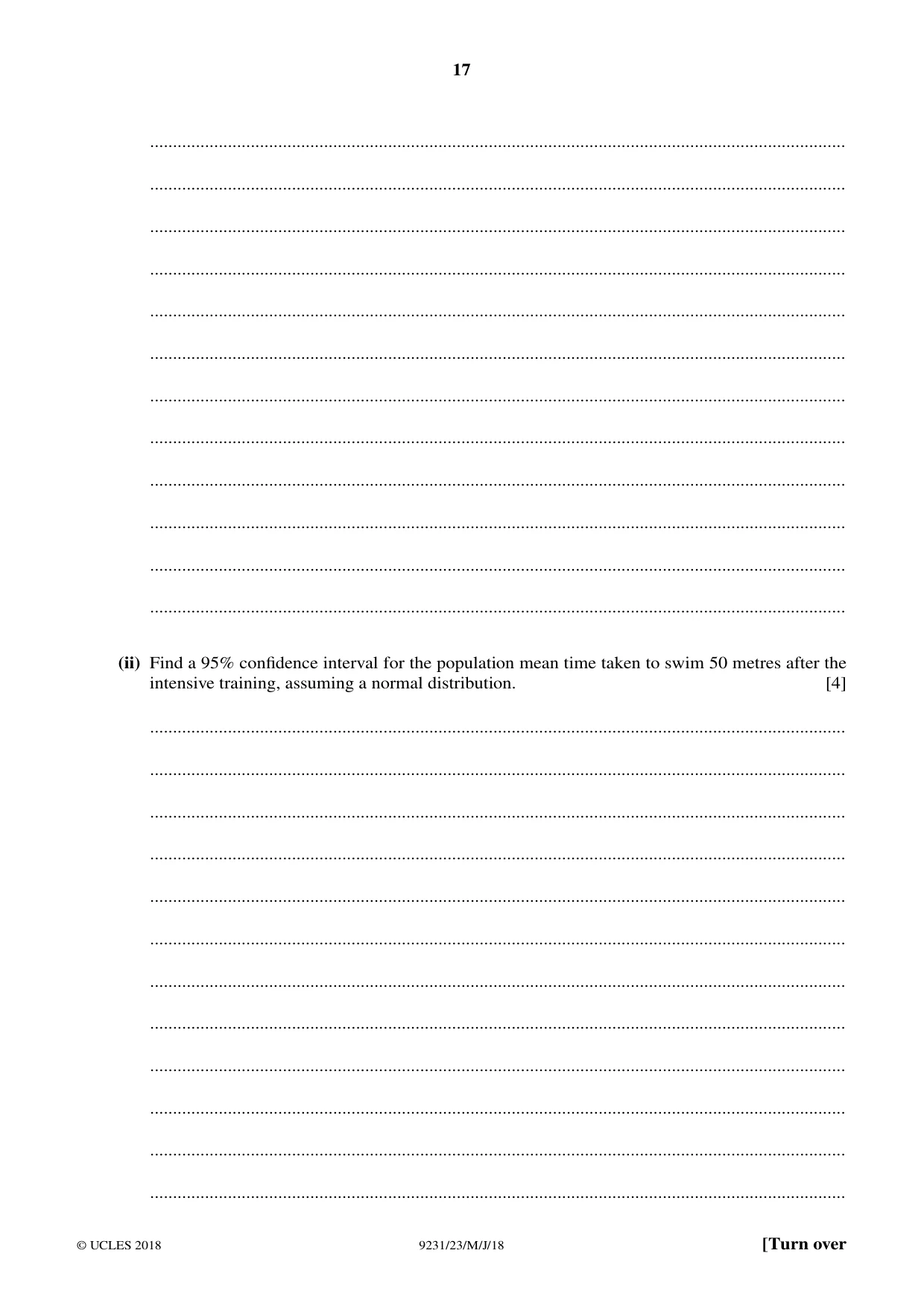 Cambridge A Level Mathematics - Further 9231 2018 May/June Paper 2 · Variant 3 question paper, page 17 of 24