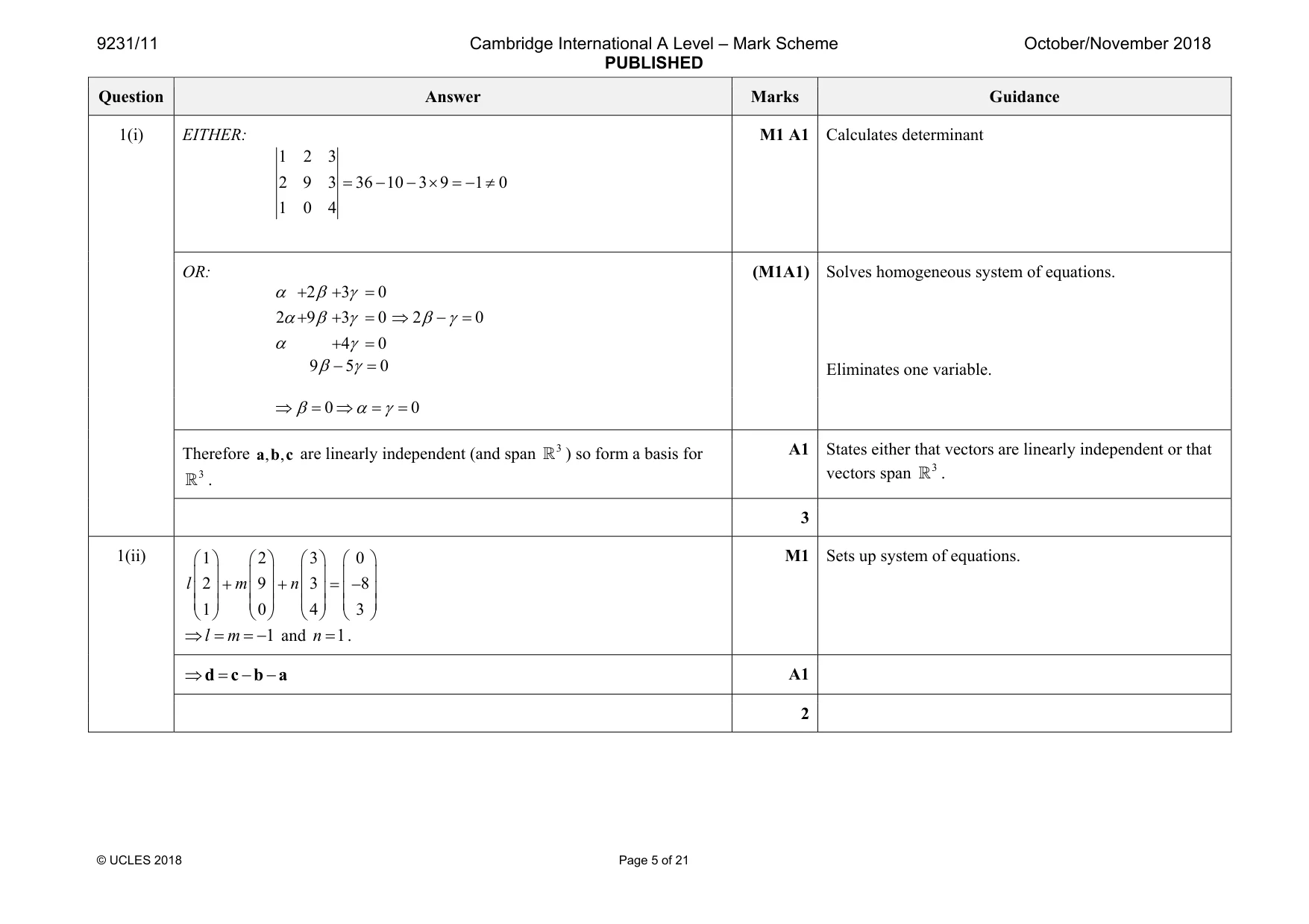 Mark scheme, page 5 of 21