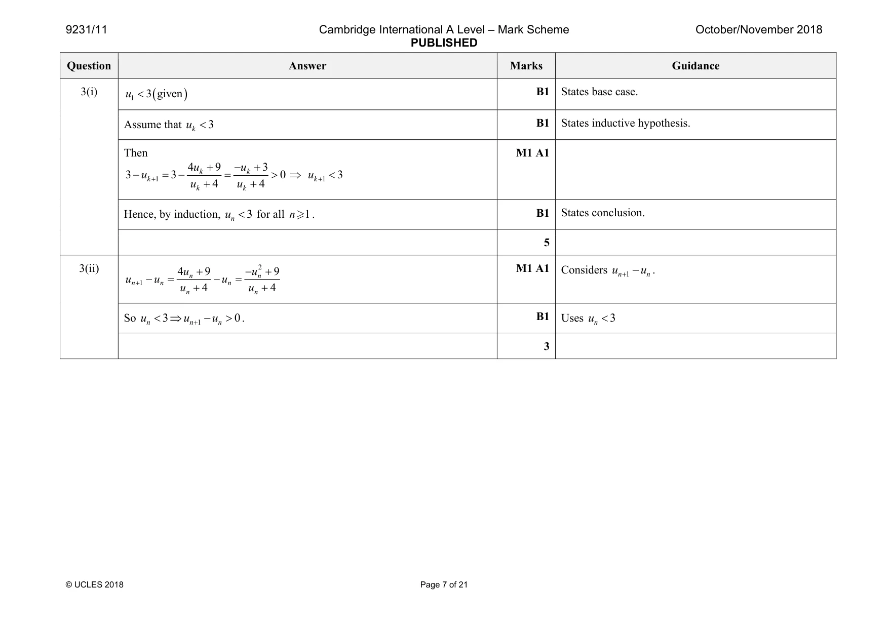 Mark scheme, page 7 of 21