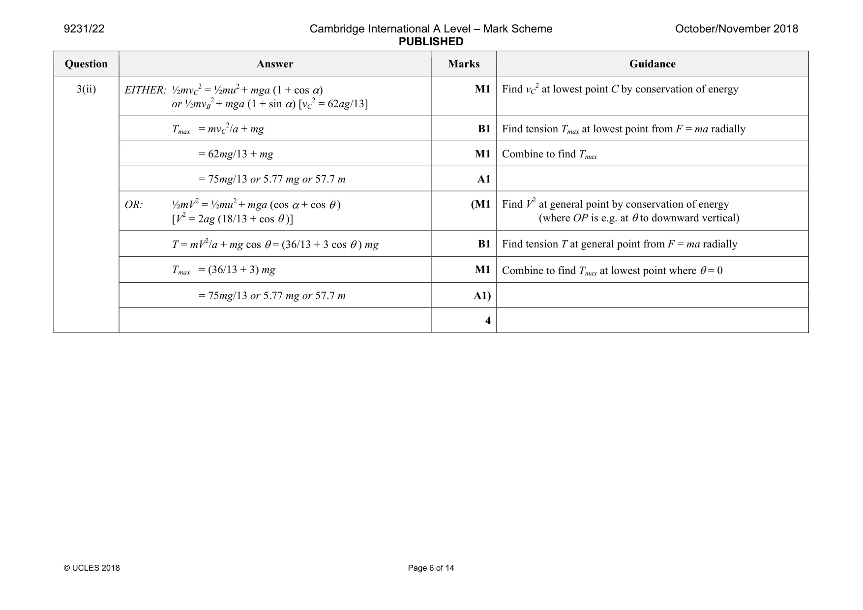 Mark scheme, page 6 of 14