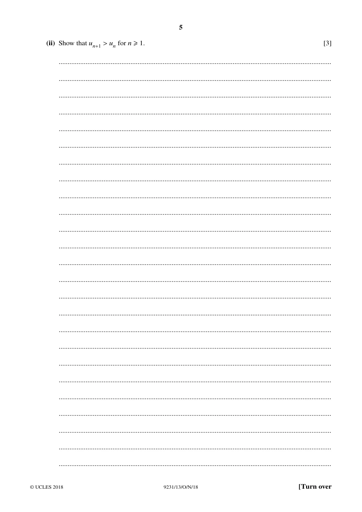Cambridge A Level Mathematics - Further 9231 2018 Oct/Nov Paper 1 · Variant 3 question paper, page 5 of 28