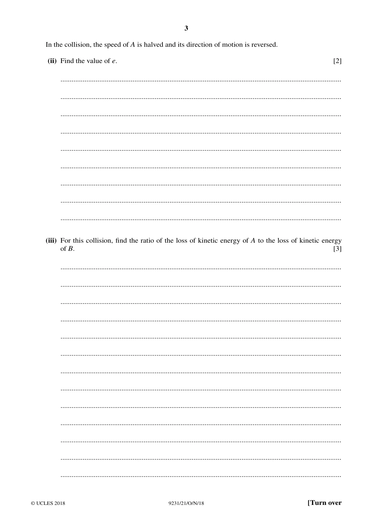Cambridge A Level Mathematics - Further 9231 2018 Oct/Nov Paper 2 · Variant 1 question paper, page 3 of 24