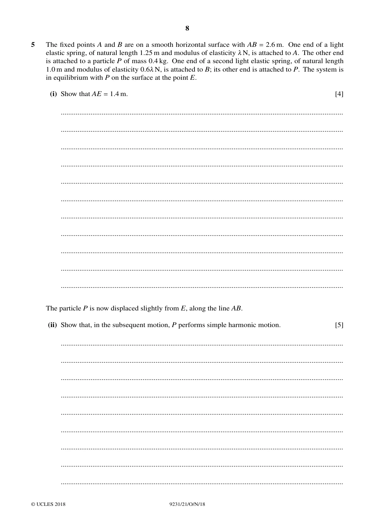 Cambridge A Level Mathematics - Further 9231 2018 Oct/Nov Paper 2 · Variant 1 question paper, page 8 of 24