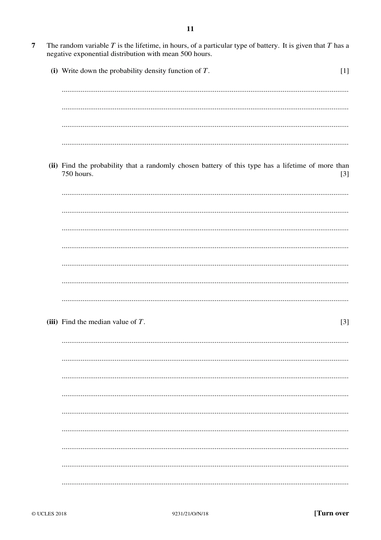 Cambridge A Level Mathematics - Further 9231 2018 Oct/Nov Paper 2 · Variant 1 question paper, page 11 of 24
