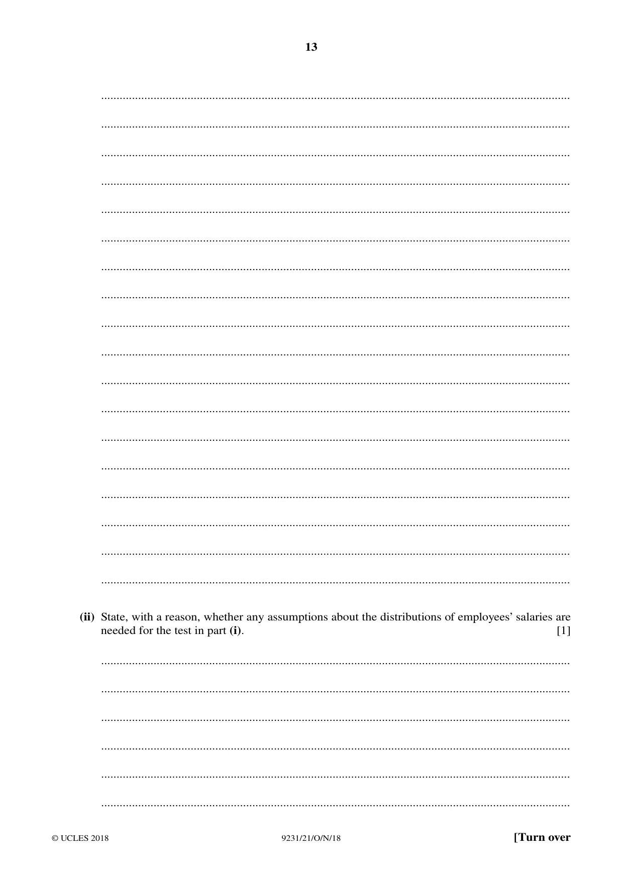 Cambridge A Level Mathematics - Further 9231 2018 Oct/Nov Paper 2 · Variant 1 question paper, page 13 of 24