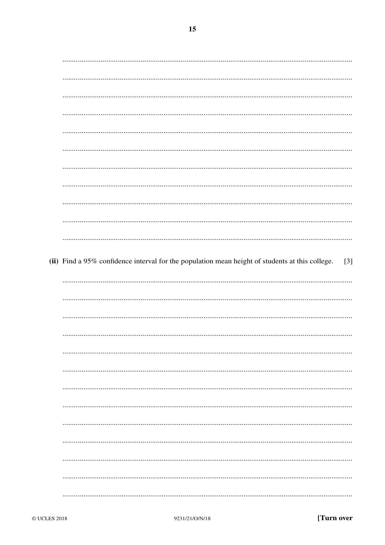Cambridge A Level Mathematics - Further 9231 2018 Oct/Nov Paper 2 · Variant 1 question paper, page 15 of 24