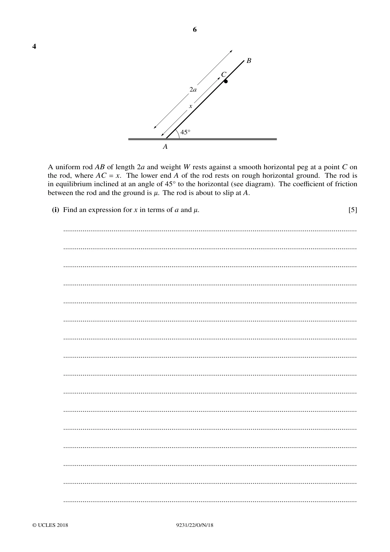 Cambridge A Level Mathematics - Further 9231 2018 Oct/Nov Paper 2 · Variant 2 question paper, page 6 of 24