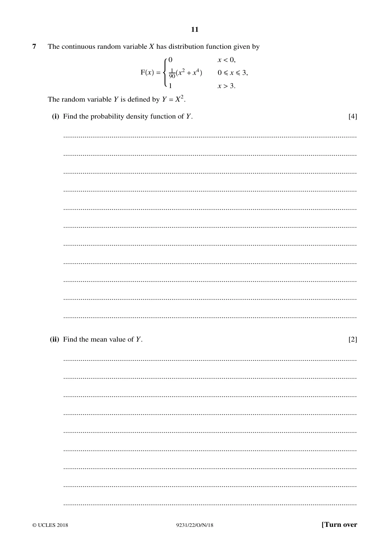 Cambridge A Level Mathematics - Further 9231 2018 Oct/Nov Paper 2 · Variant 2 question paper, page 11 of 24