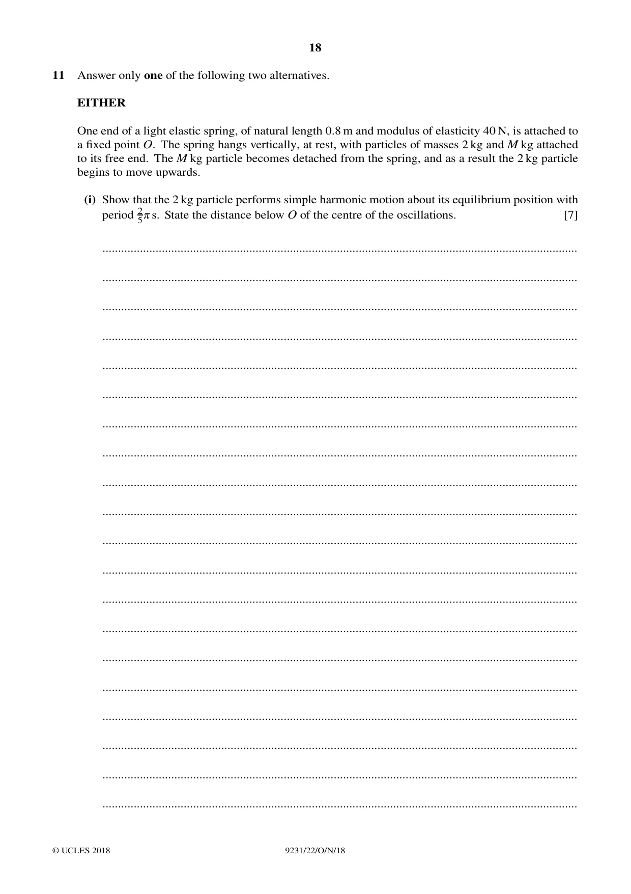 Cambridge A Level Mathematics - Further 9231 2018 Oct/Nov Paper 2 · Variant 2 question paper, page 18 of 24