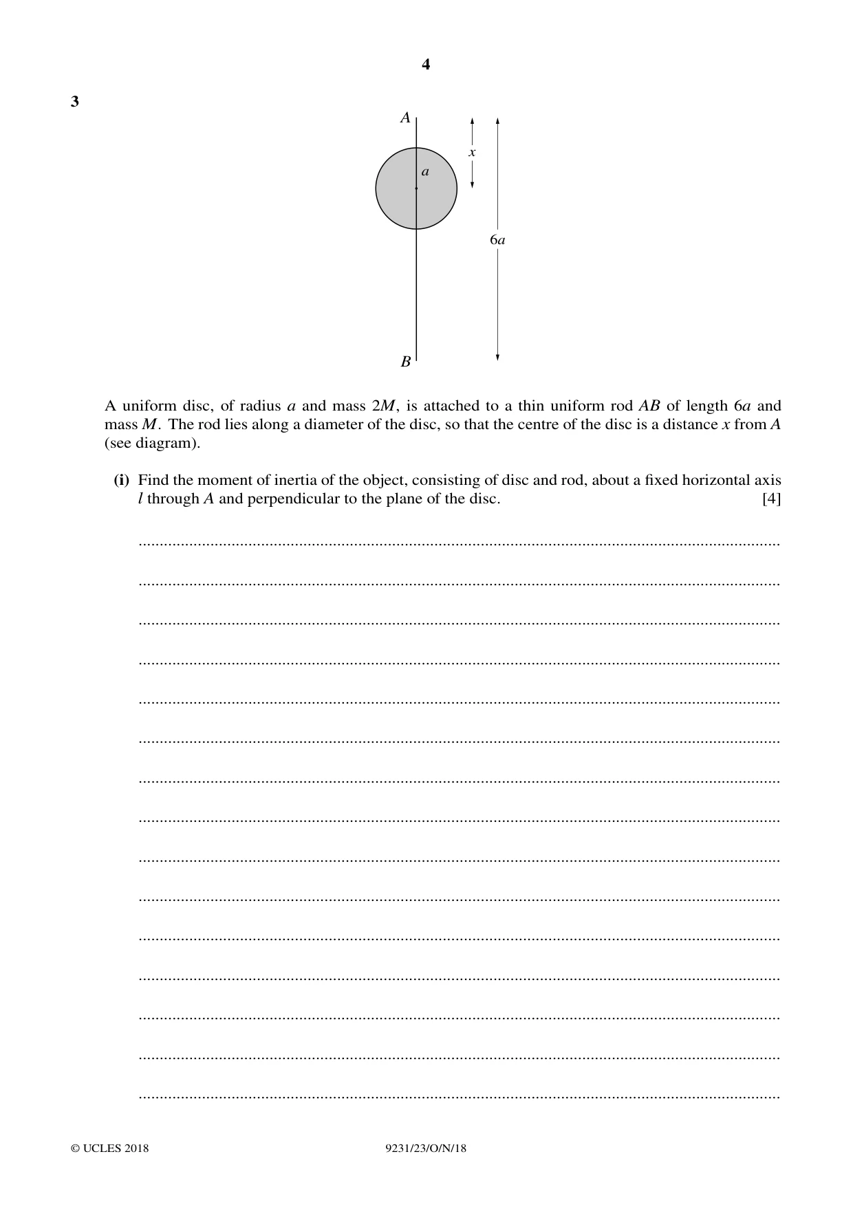Cambridge A Level Mathematics - Further 9231 2018 Oct/Nov Paper 2 · Variant 3 question paper, page 4 of 24