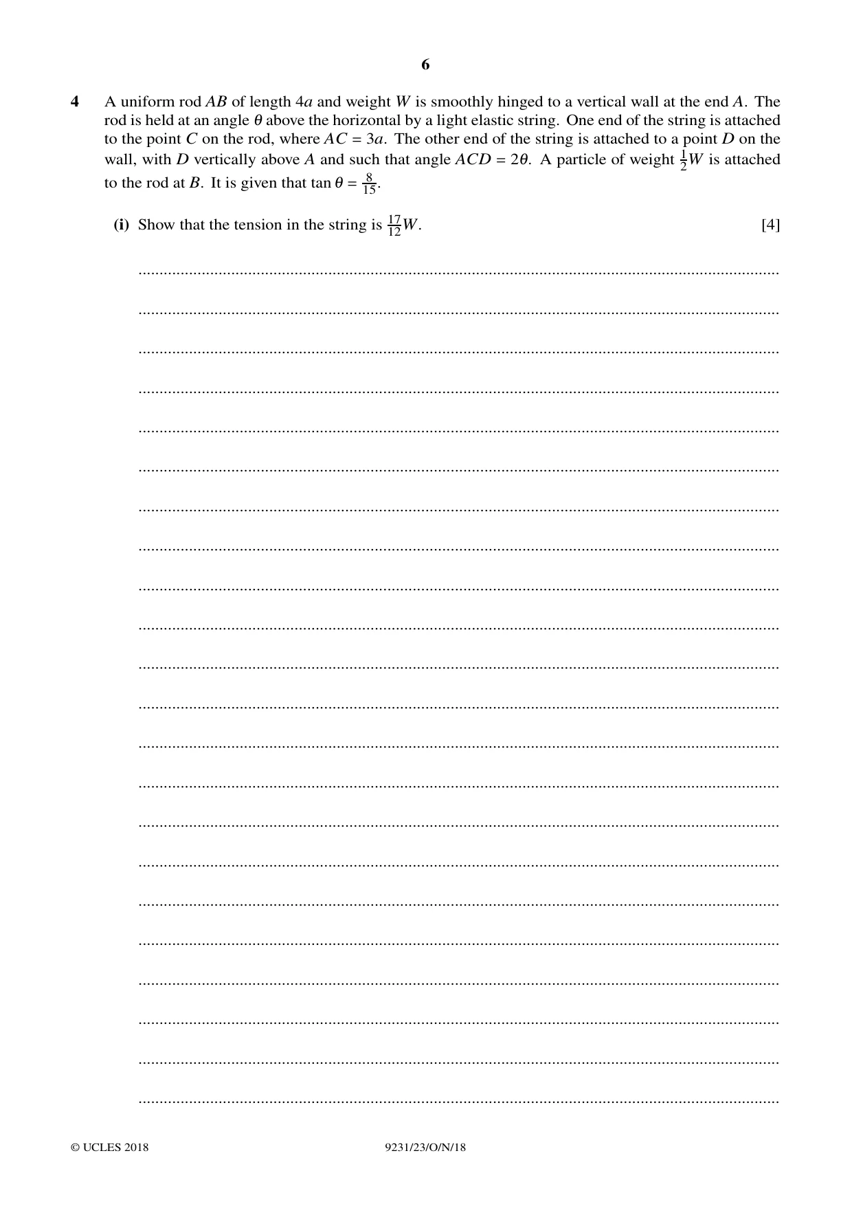 Cambridge A Level Mathematics - Further 9231 2018 Oct/Nov Paper 2 · Variant 3 question paper, page 6 of 24